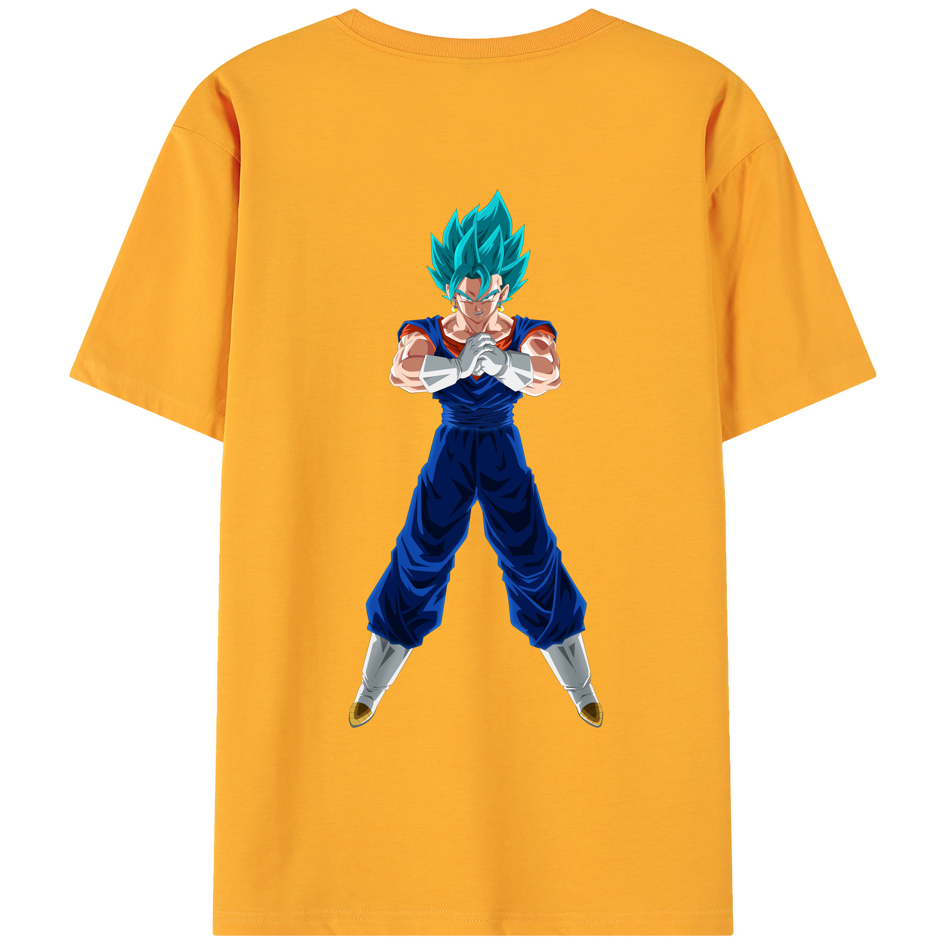 （画像用） ドラゴンボール ベジット DRAGON BALL Vegetto 綿100％ メンズ半袖Tシャツ（バックプリント） 通気性