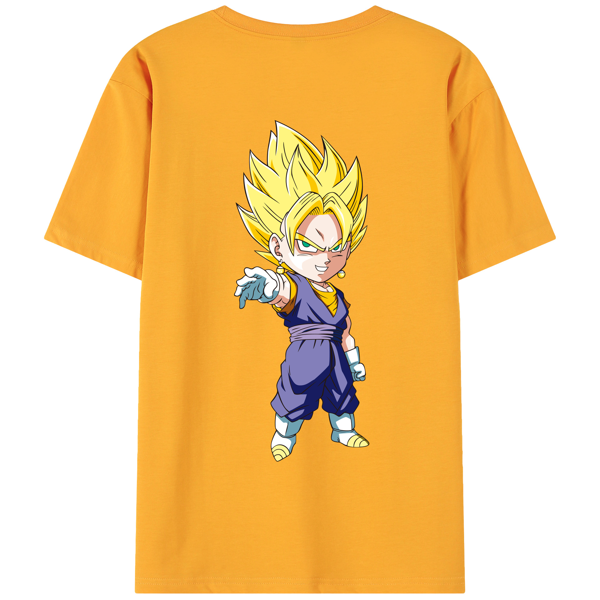 （画像用） ドラゴンボール ベジット DRAGON BALL Vegetto 綿100％ メンズ半袖Tシャツ（バックプリント） 通気性
