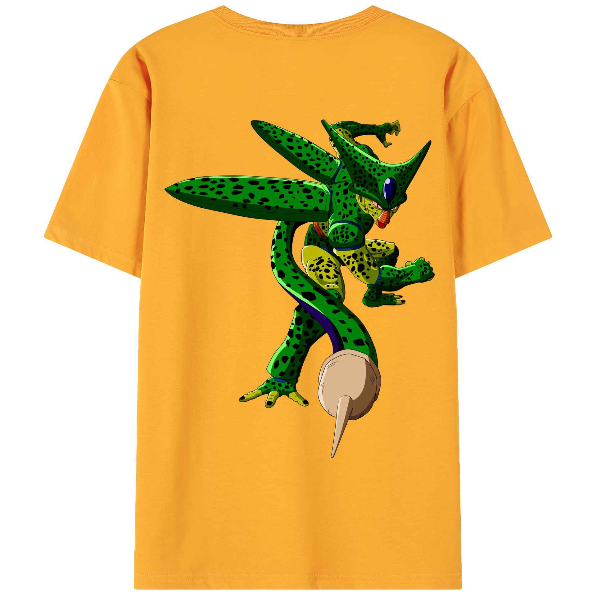 （画像用） ドラゴンボール セル DRAGON BALL Cell 綿100％ メンズ半袖Tシャツ（バックプリント） 通気性