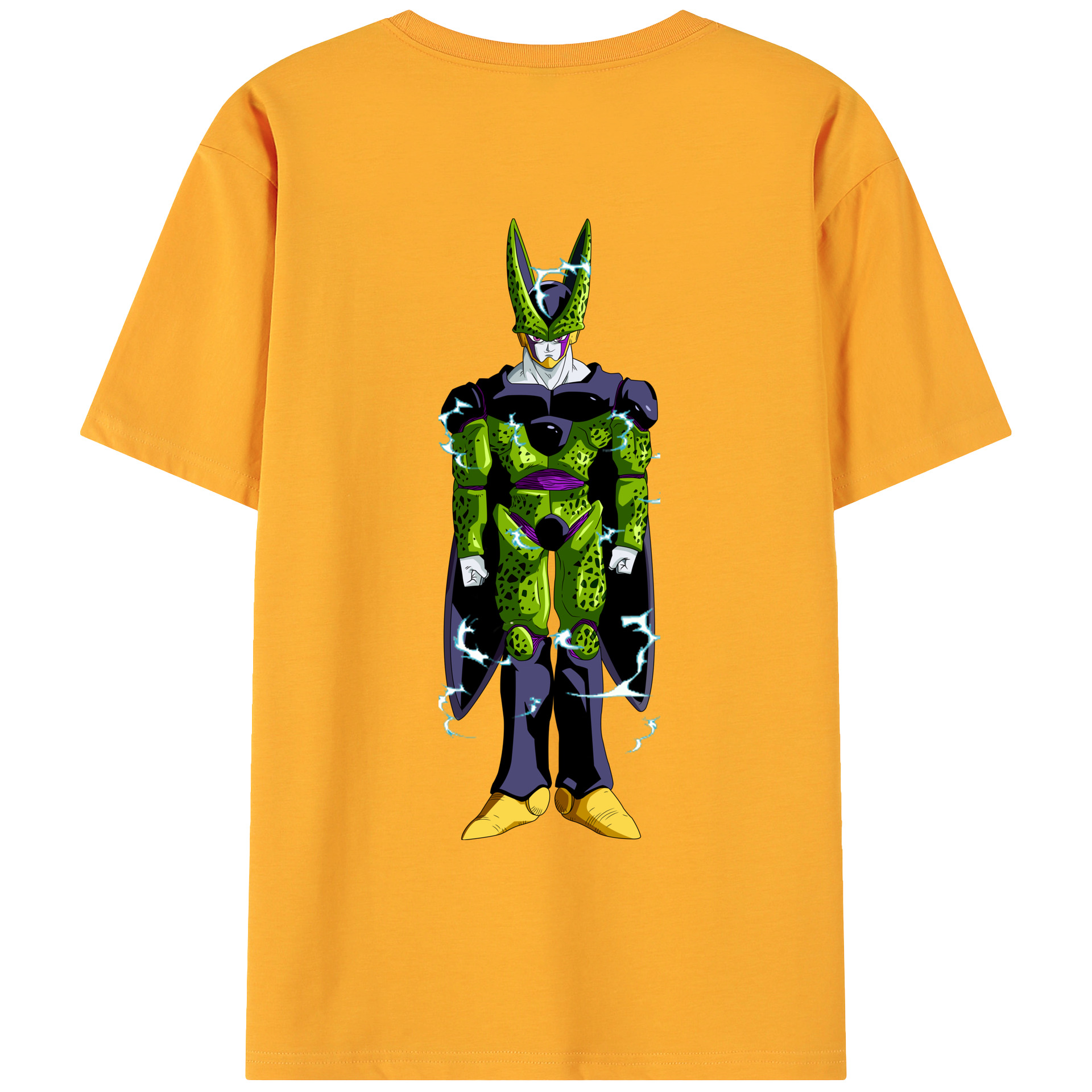 （画像用） ドラゴンボール セル DRAGON BALL Cell 綿100％ メンズ半袖Tシャツ（バックプリント） 通気性