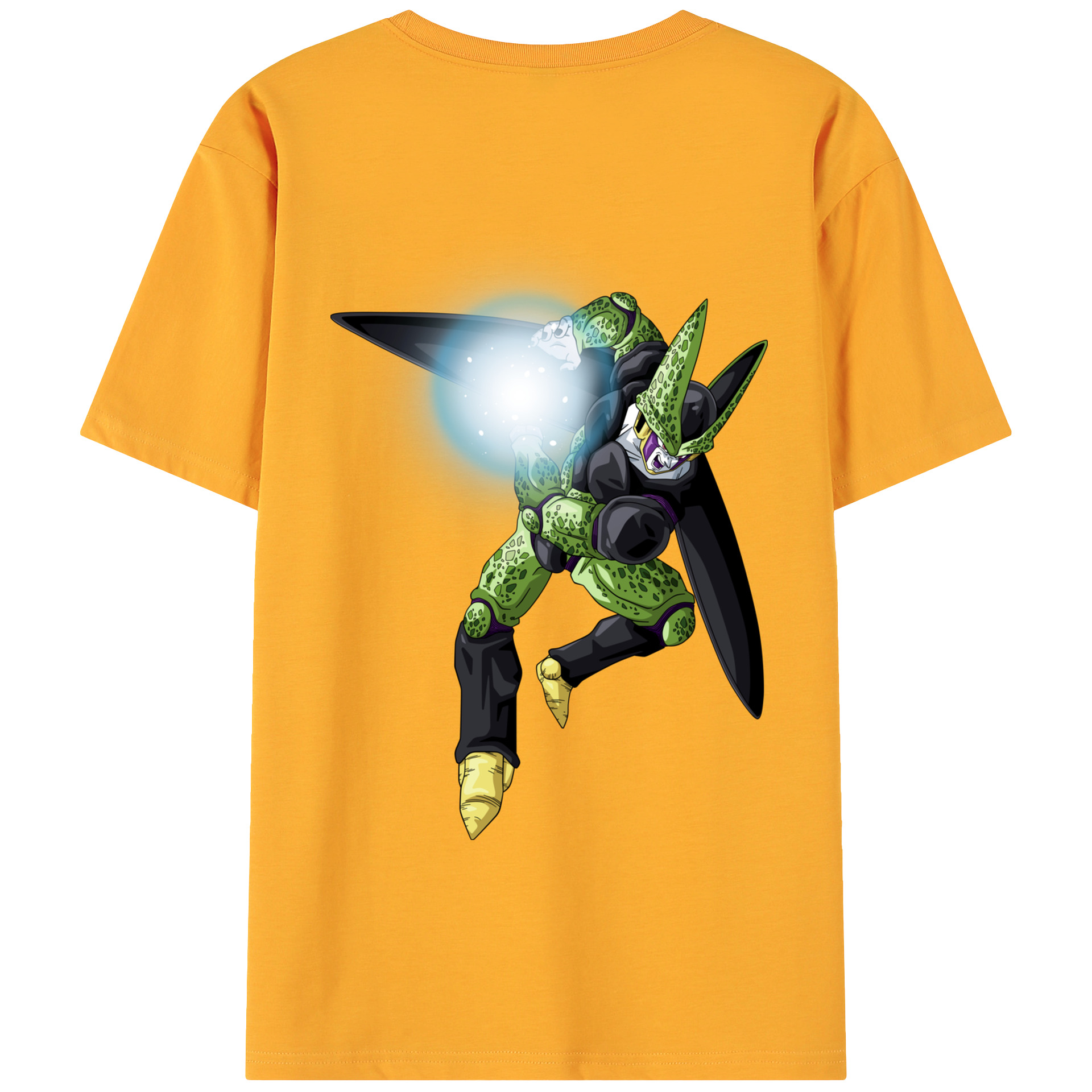 （画像用） ドラゴンボール セル DRAGON BALL Cell 綿100％ メンズ半袖Tシャツ（バックプリント） 通気性