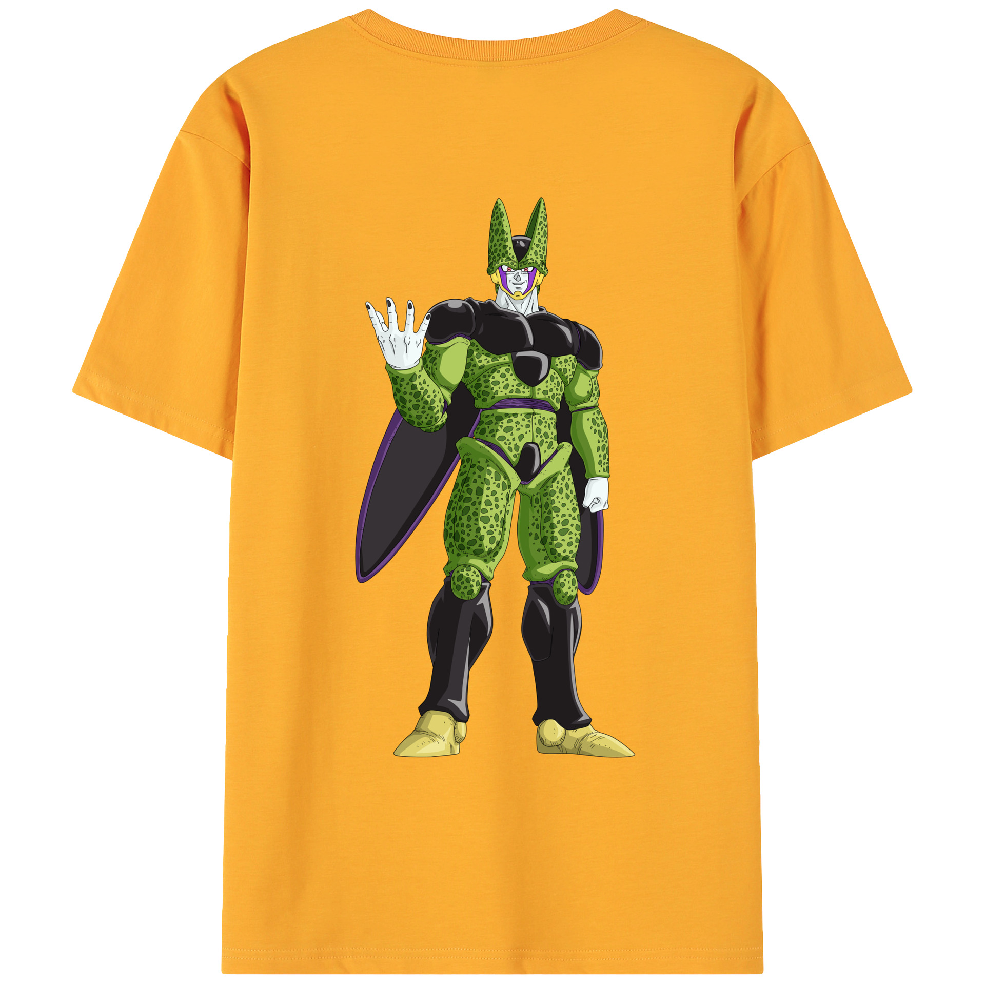 （画像用） ドラゴンボール セル DRAGON BALL Cell 綿100％ メンズ半袖Tシャツ（バックプリント） 通気性