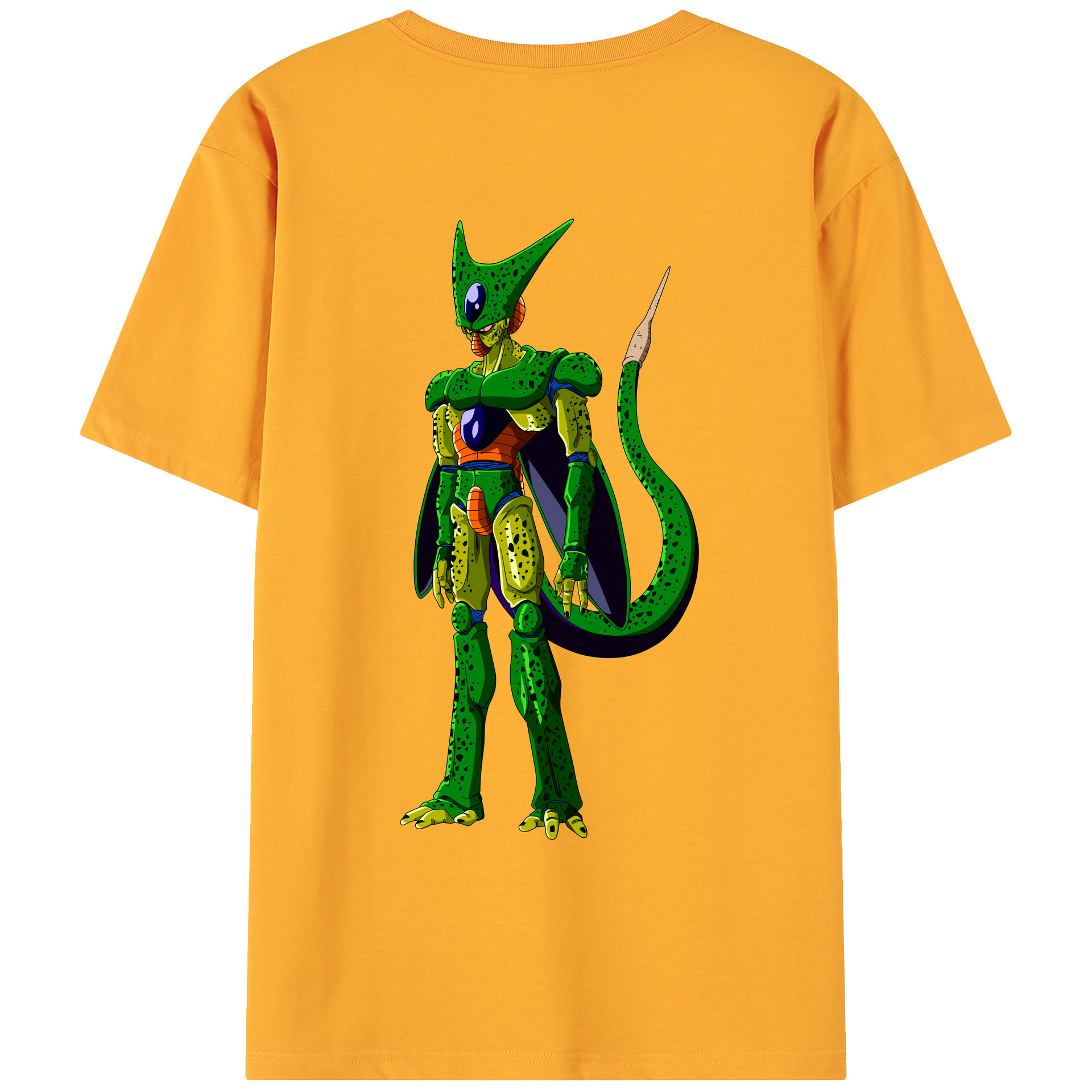 （画像用） ドラゴンボール セル DRAGON BALL Cell 綿100％ メンズ半袖Tシャツ（バックプリント） 通気性