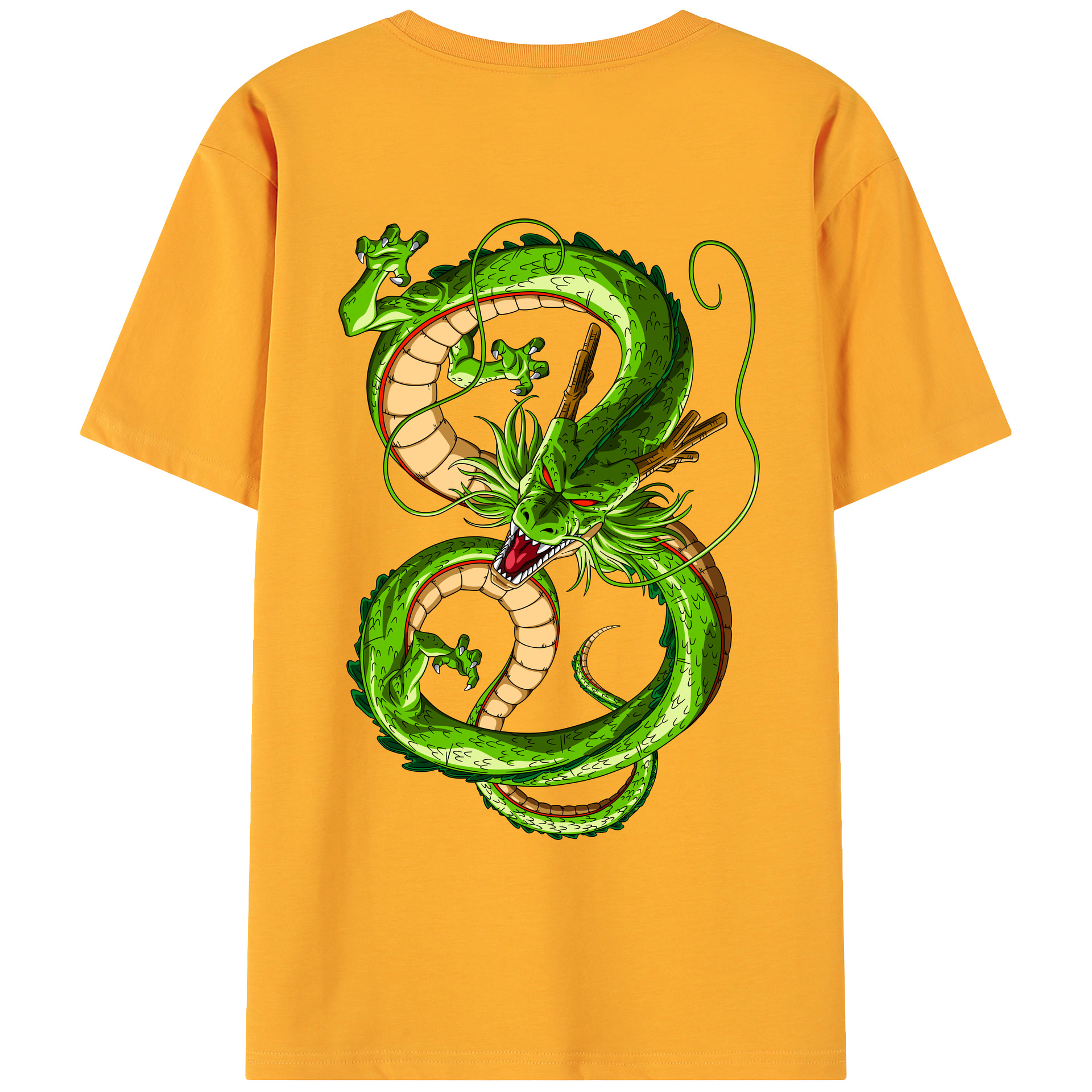 （画像用） ドラゴンボール 神龍 シェンロン DRAGON BALL Shenron 綿100％ メンズ半袖Tシャツ（バックプリント） 通気性