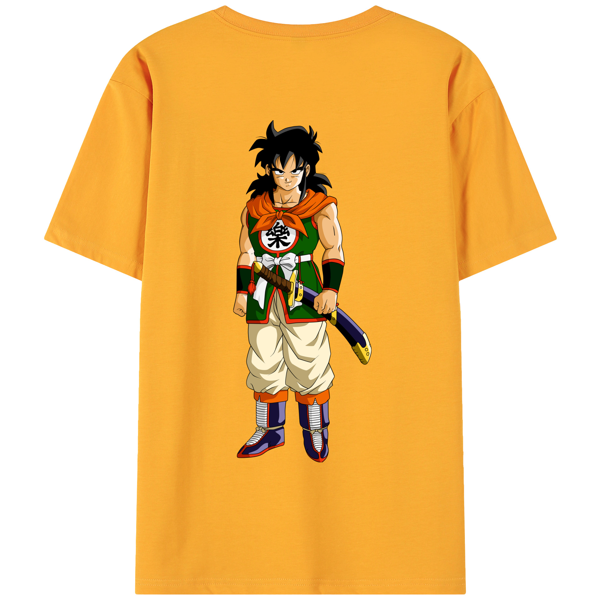 （画像用） ドラゴンボール ヤムチャ DRAGON BALL Yamcha 綿100％ メンズ半袖Tシャツ（バックプリント） 通気性
