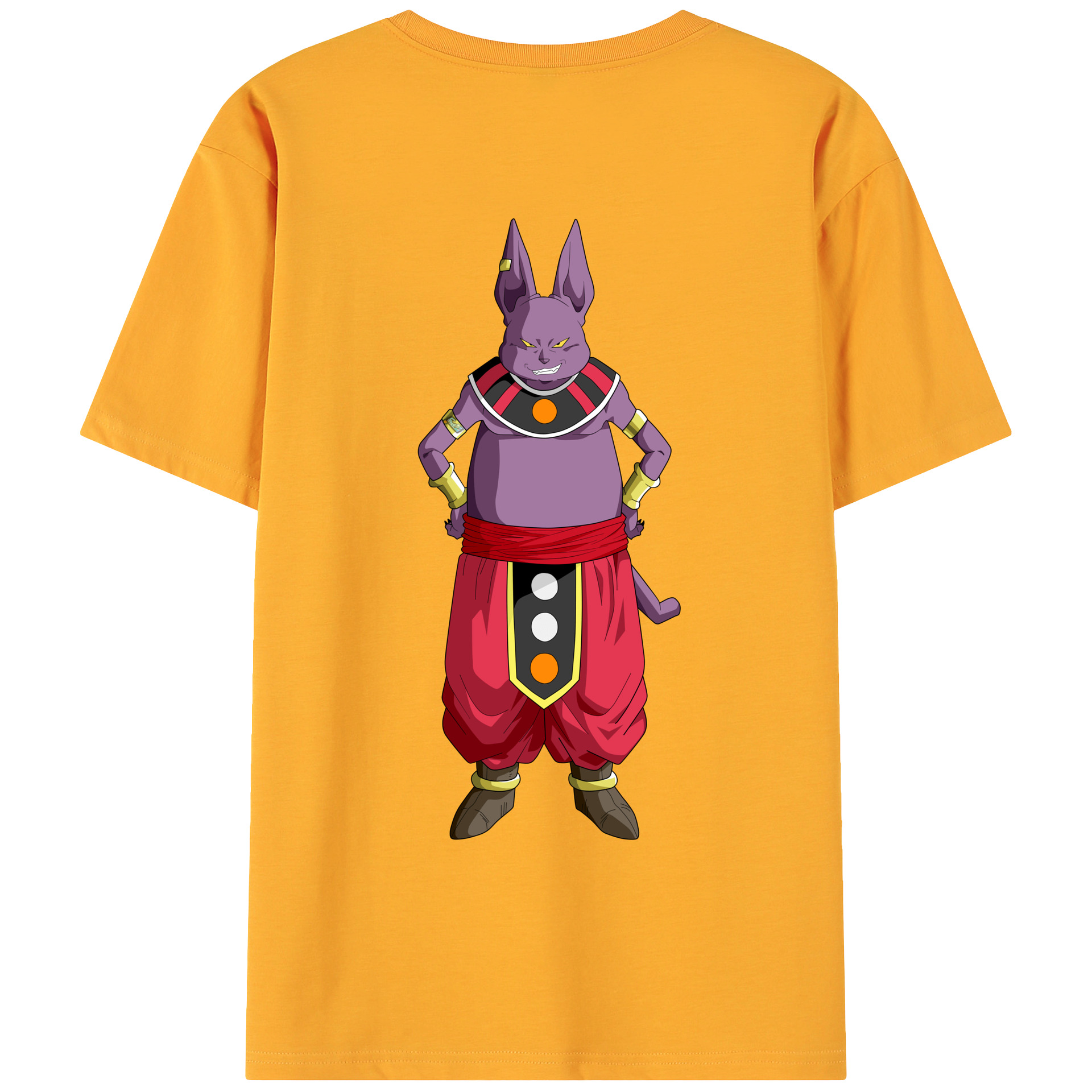 （画像用） ドラゴンボール シャンパ DRAGON BALL Champa 綿100％ メンズ半袖Tシャツ（バックプリント） 通気性