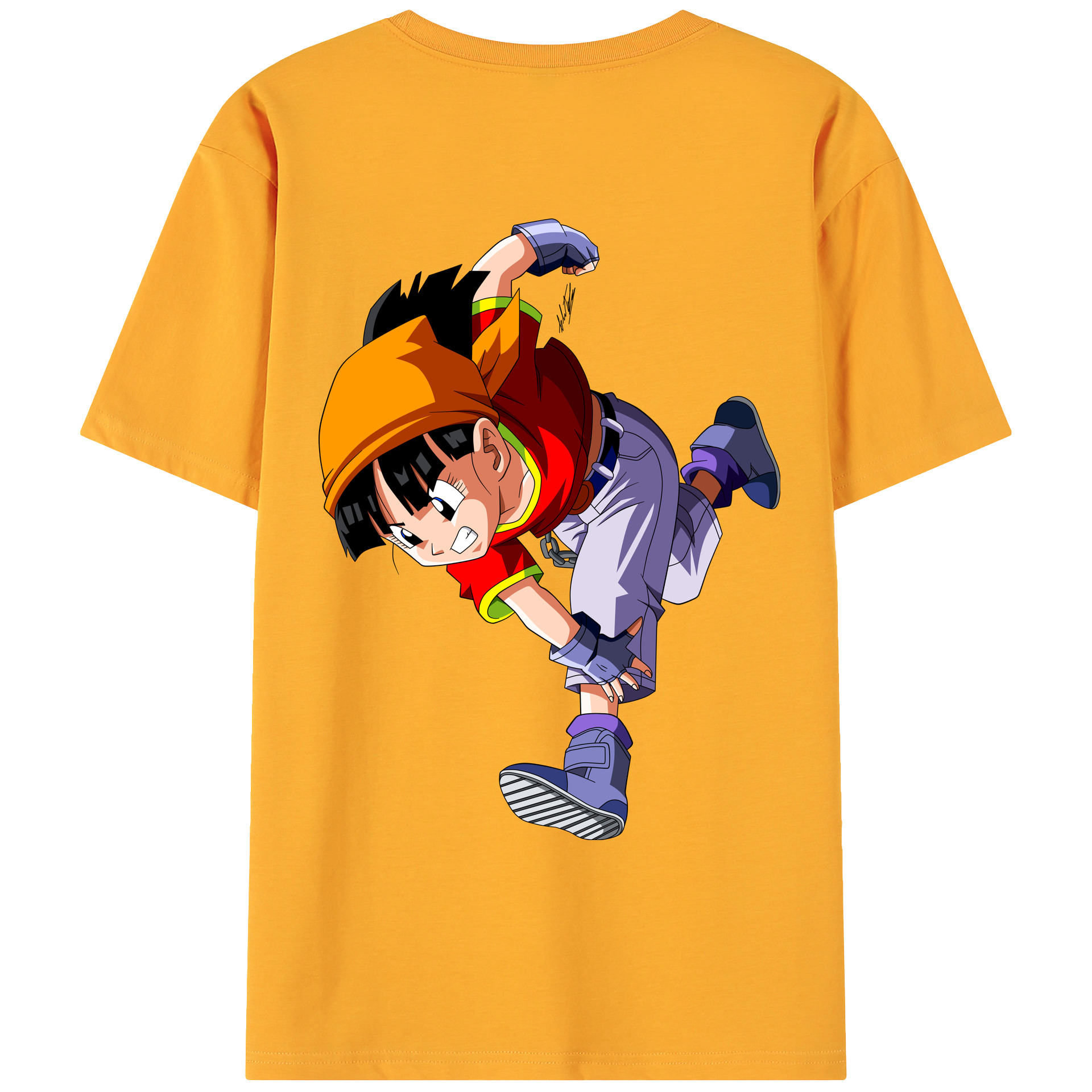（画像用） ドラゴンボール パン DRAGON BALL Pan 綿100％ メンズ半袖Tシャツ（バックプリント） 通気性