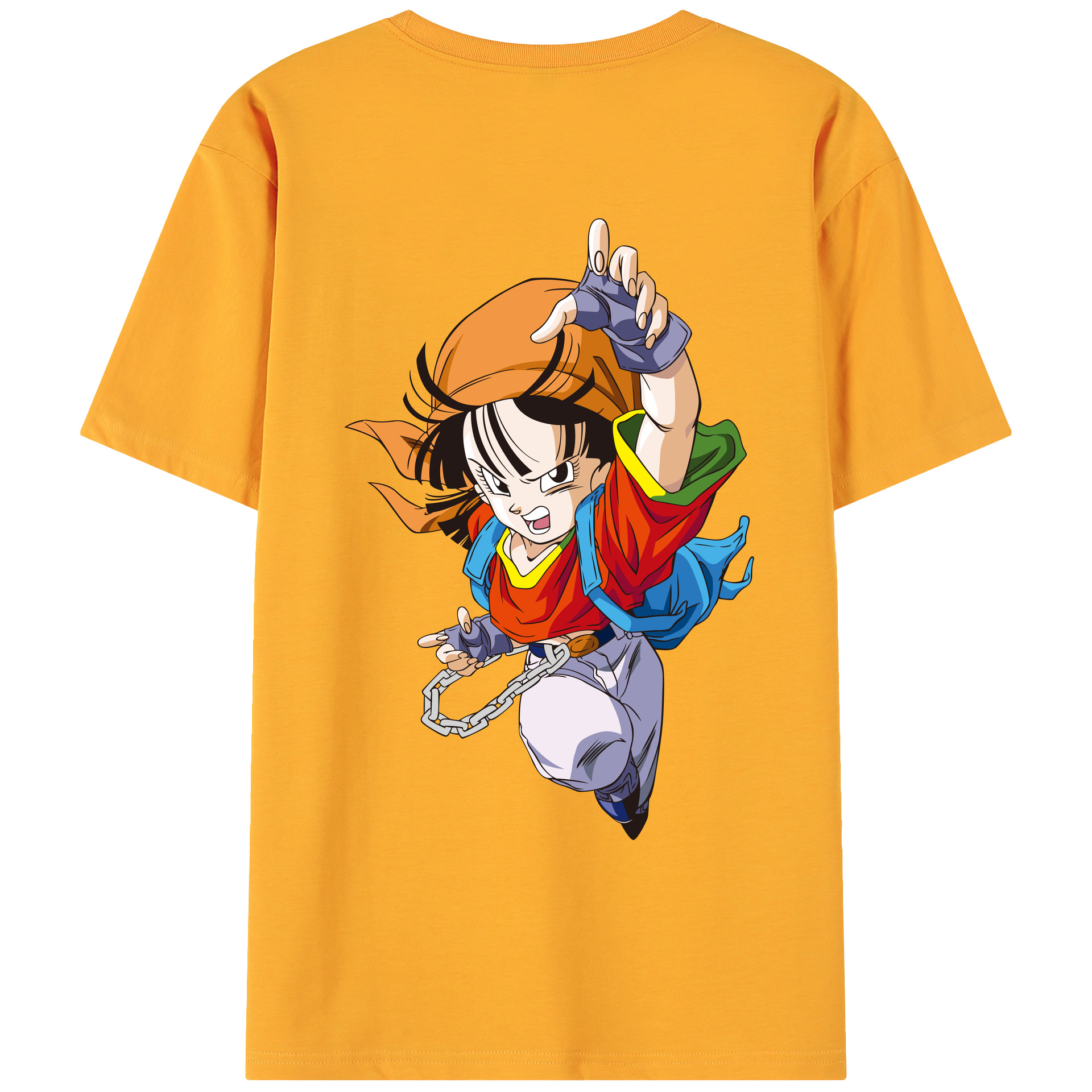 （画像用） ドラゴンボール パン DRAGON BALL Pan 綿100％ メンズ半袖Tシャツ（バックプリント） 通気性