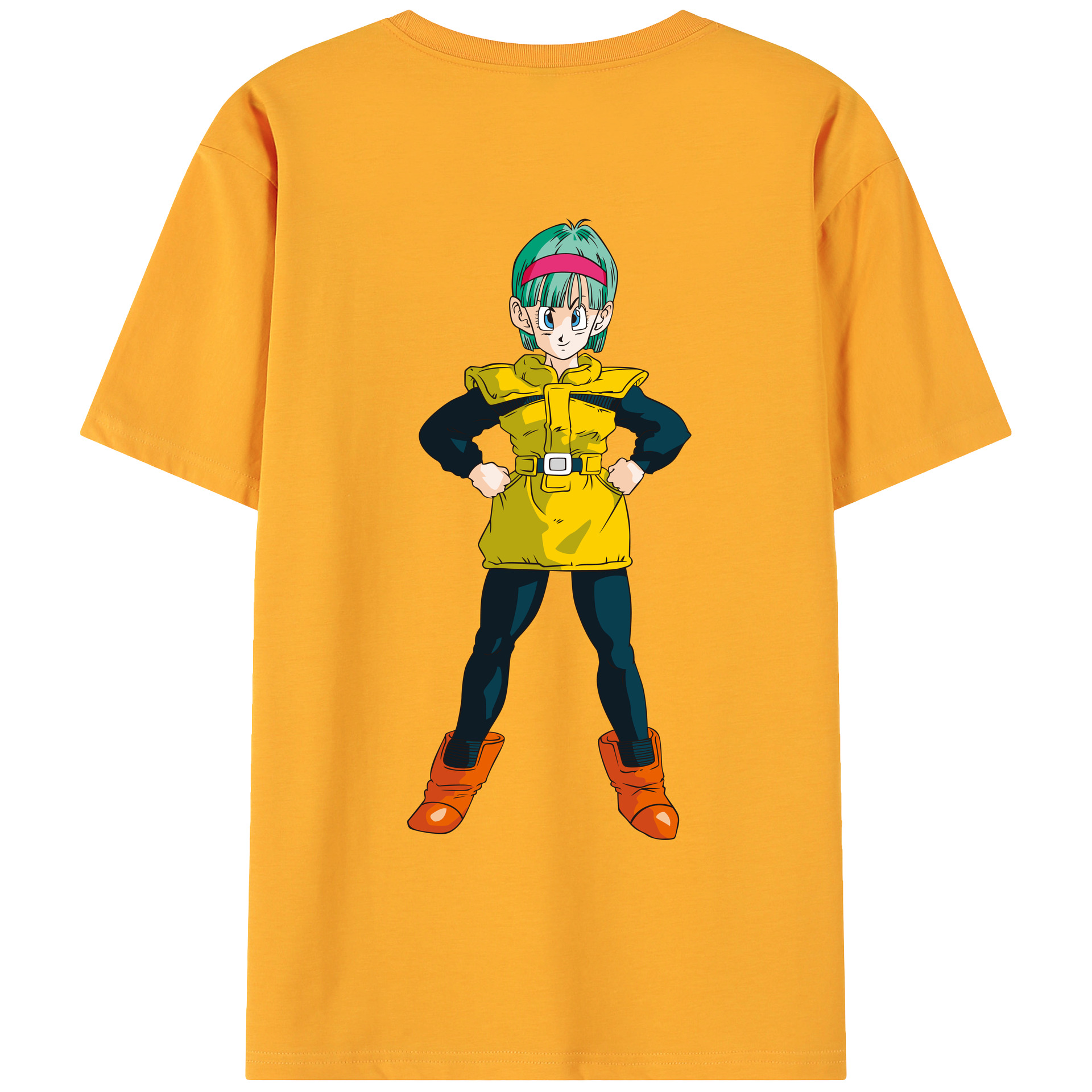 （画像用） ドラゴンボール ブルマ DRAGON BALL Bulma 綿100％ メンズ半袖Tシャツ（バックプリント） 通気性
