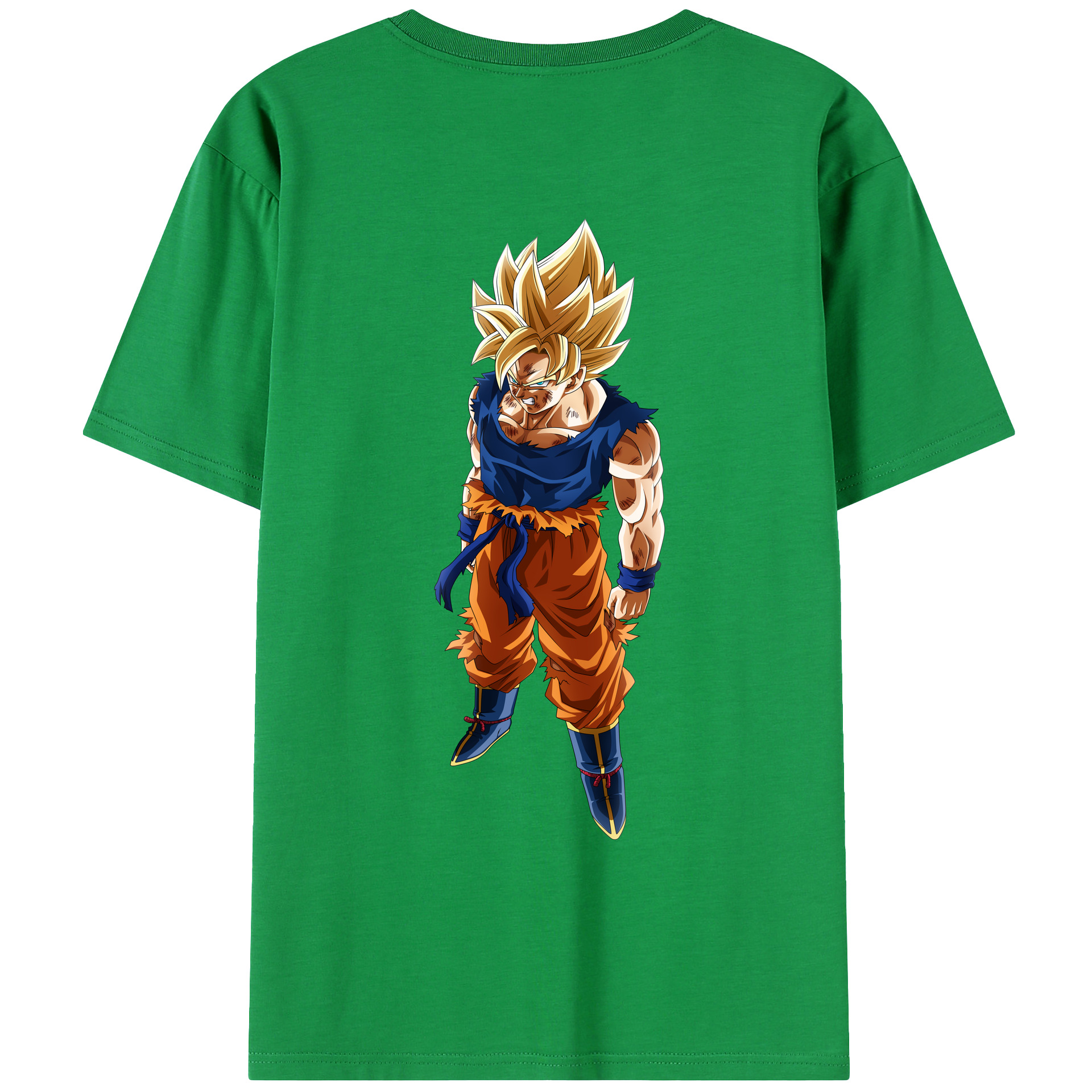（画像用） ドラゴンボール 孫悟空（そん ごくう）Son Goku カカロット DRAGON BALL Kakarotto 綿100％ メンズ半袖Tシャツ（バックプリント） 通気性