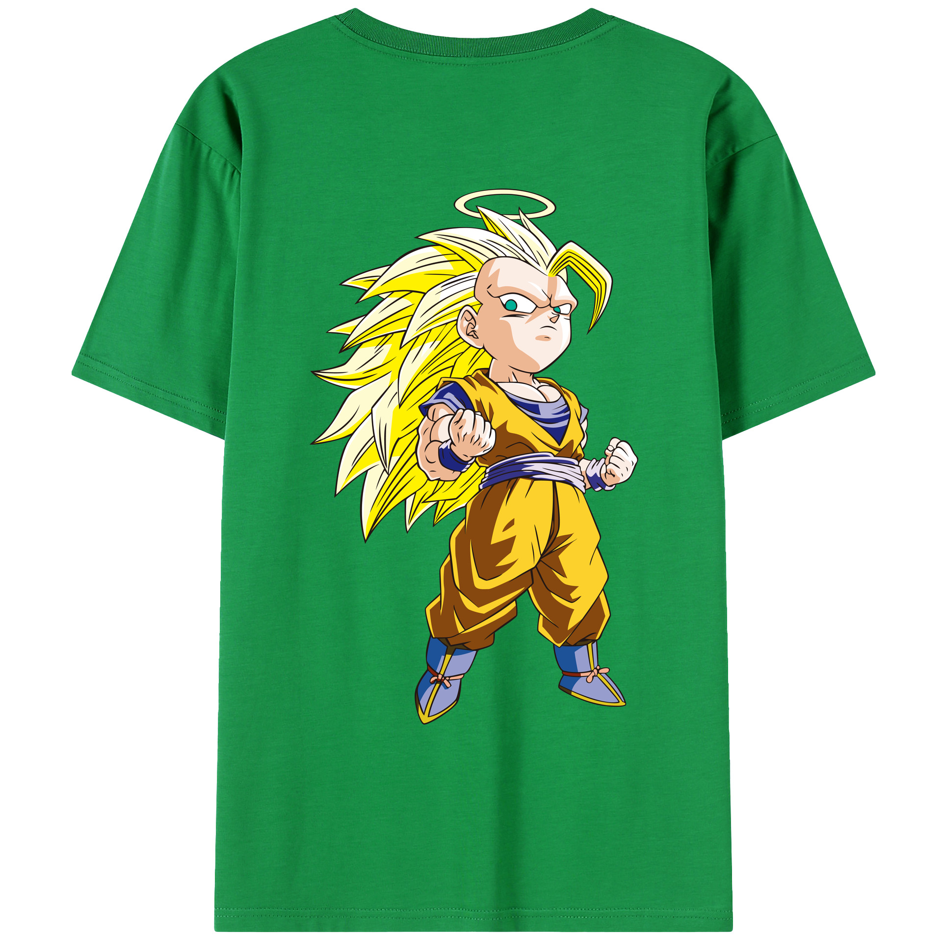 （画像用） ドラゴンボール 孫悟空（そん ごくう）Son Goku カカロット DRAGON BALL Kakarotto 綿100％ メンズ半袖Tシャツ（バックプリント） 通気性