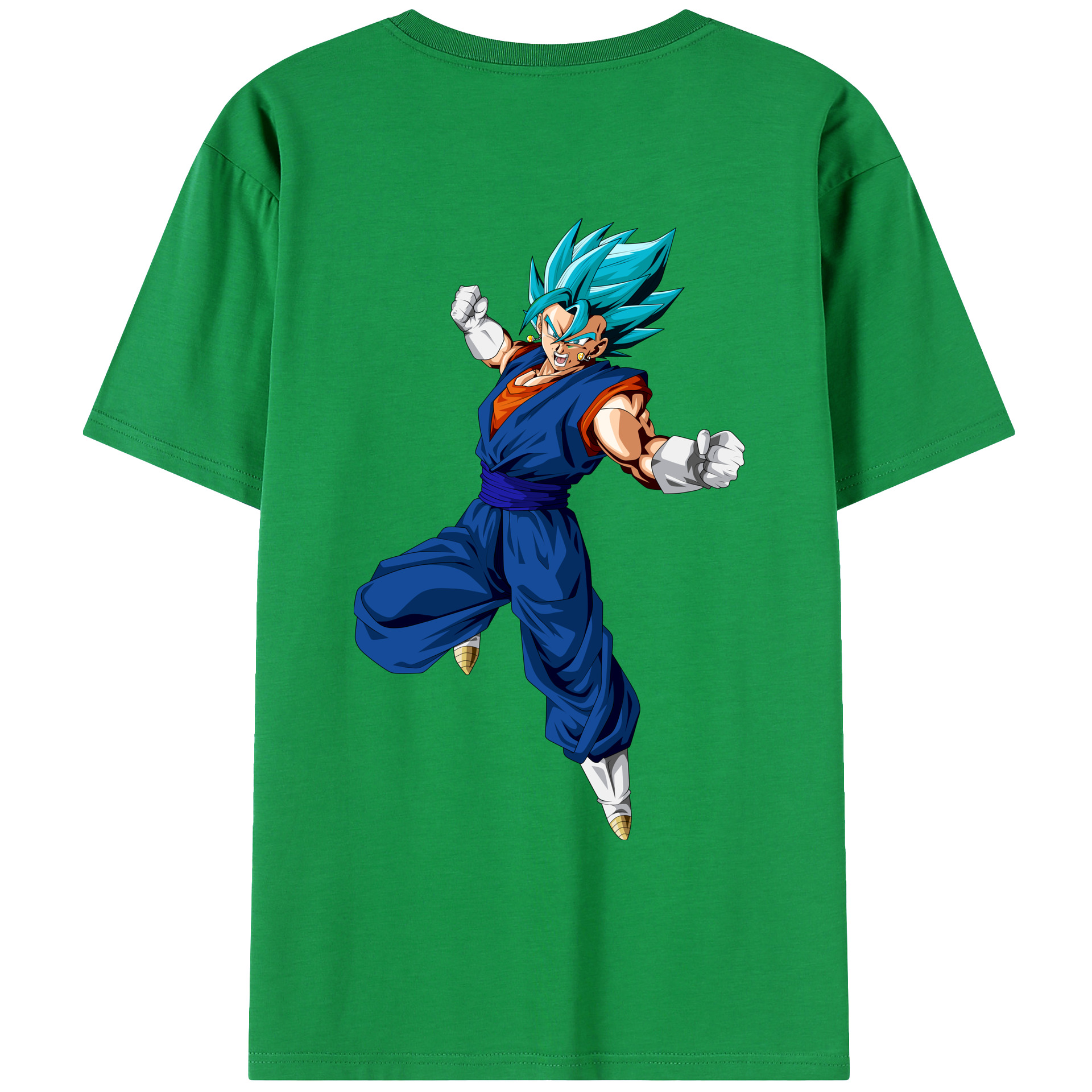 （画像用） ドラゴンボール ベジット DRAGON BALL Vegetto 綿100％ メンズ半袖Tシャツ（バックプリント） 通気性
