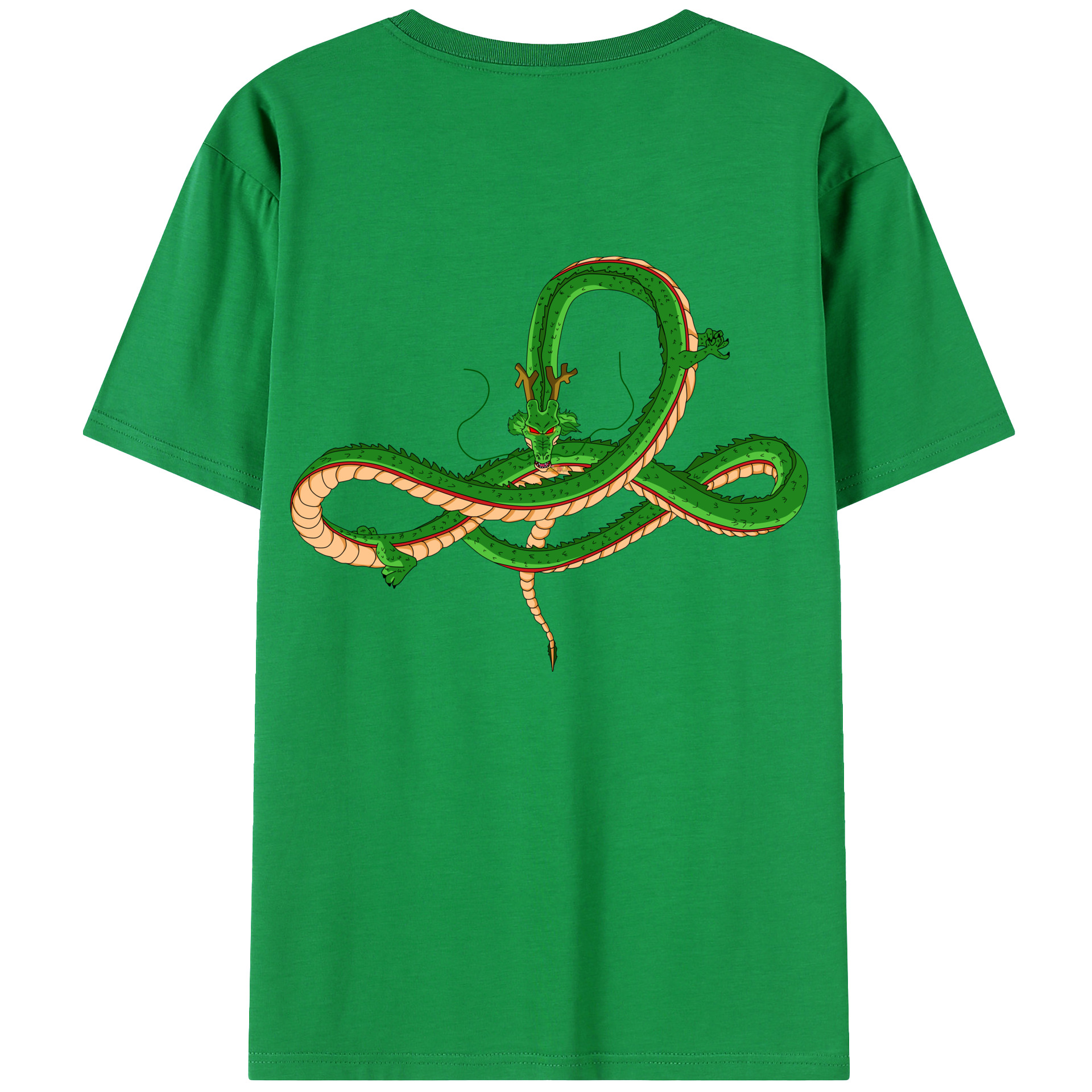 （画像用） ドラゴンボール 神龍 シェンロン DRAGON BALL Shenron 綿100％ メンズ半袖Tシャツ（バックプリント） 通気性