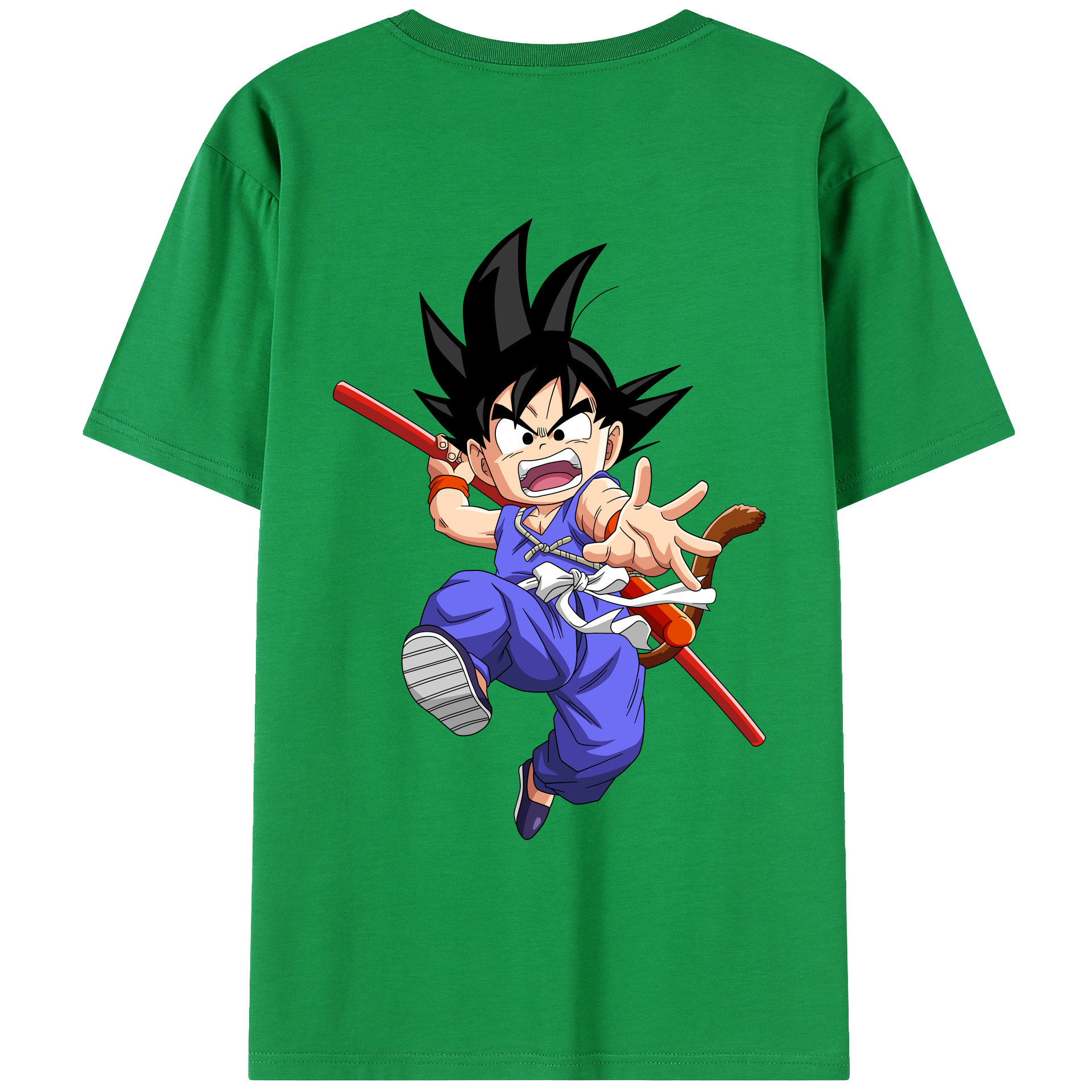（画像用） ドラゴンボール 孫悟空（そん ごくう）Son Goku カカロット DRAGON BALL Kakarotto 綿100％ メンズ半袖Tシャツ（バックプリント） 通気性