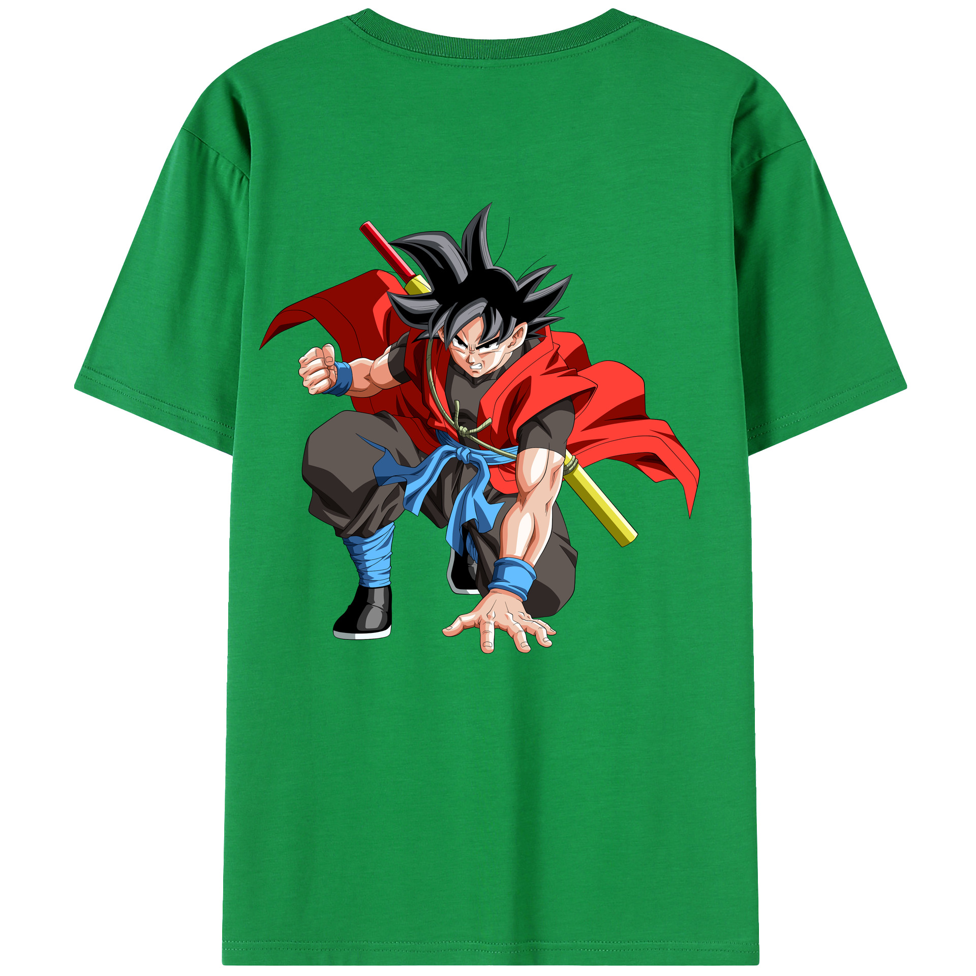 （画像用） ドラゴンボール 孫悟空（そん ごくう）Son Goku カカロット DRAGON BALL Kakarotto 綿100％ メンズ半袖Tシャツ（バックプリント） 通気性