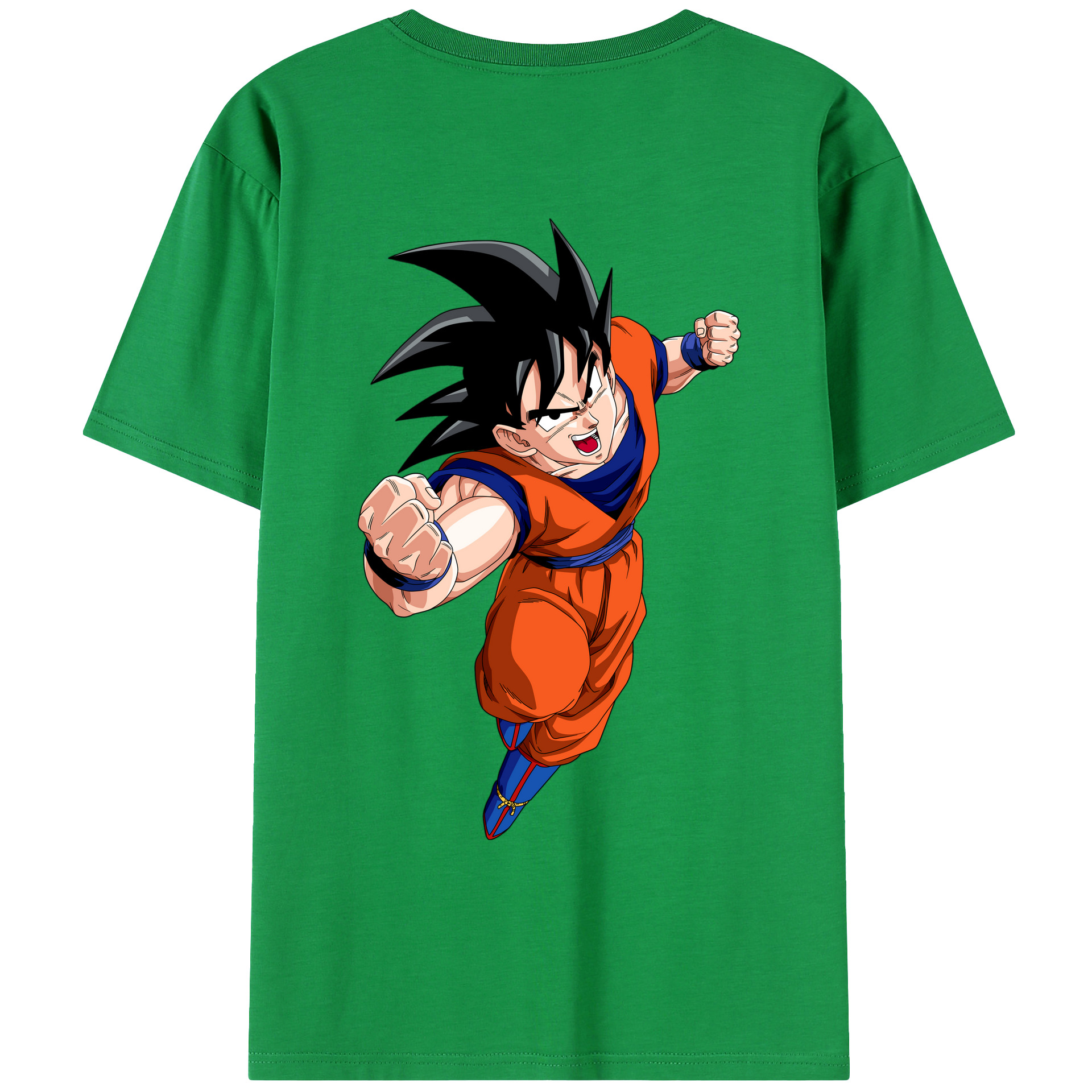 （画像用） ドラゴンボール 孫悟空（そん ごくう）Son Goku カカロット DRAGON BALL Kakarotto 綿100％ メンズ半袖Tシャツ（バックプリント） 通気性