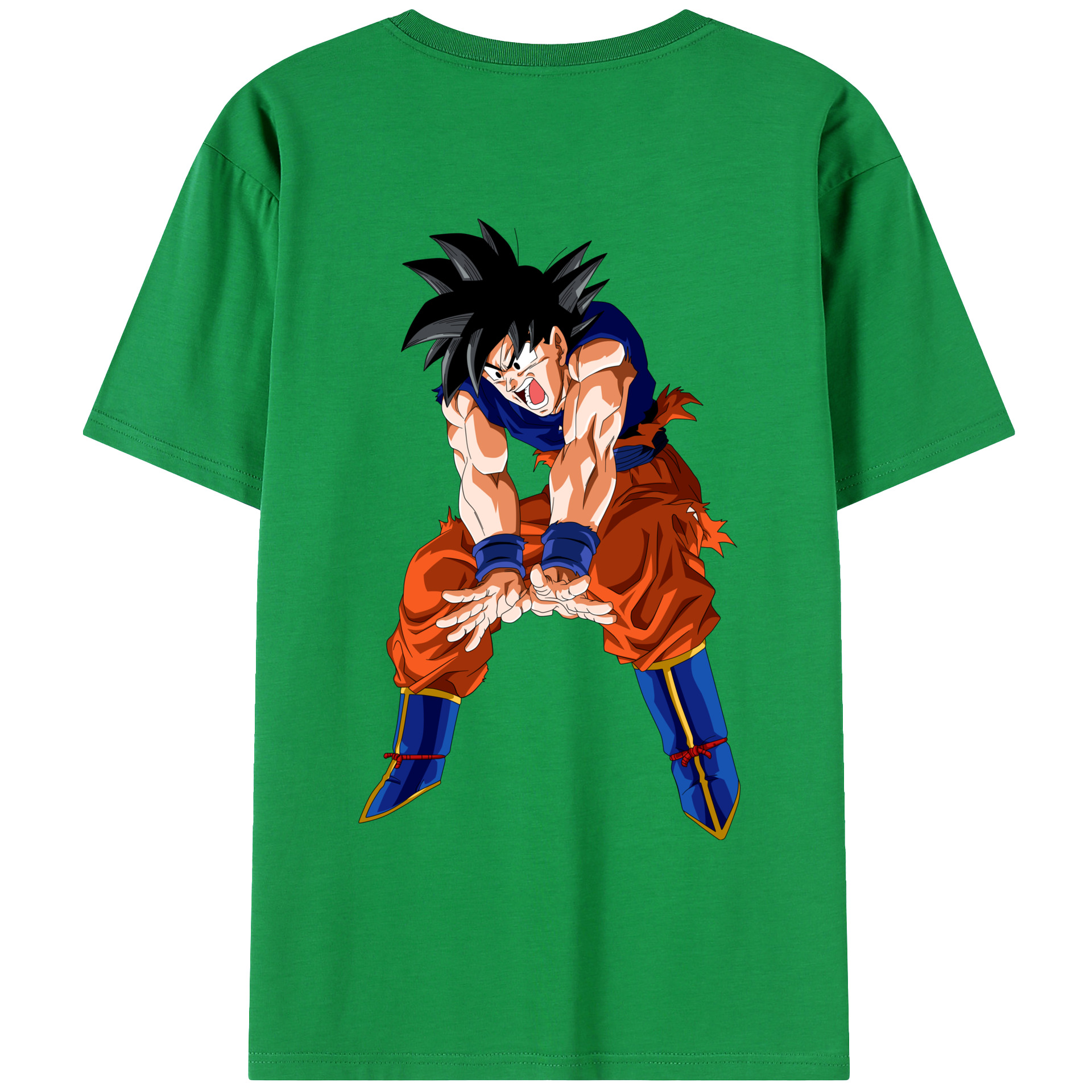 （画像用） ドラゴンボール 孫悟空（そん ごくう）Son Goku カカロット DRAGON BALL Kakarotto 綿100％ メンズ半袖Tシャツ（バックプリント） 通気性