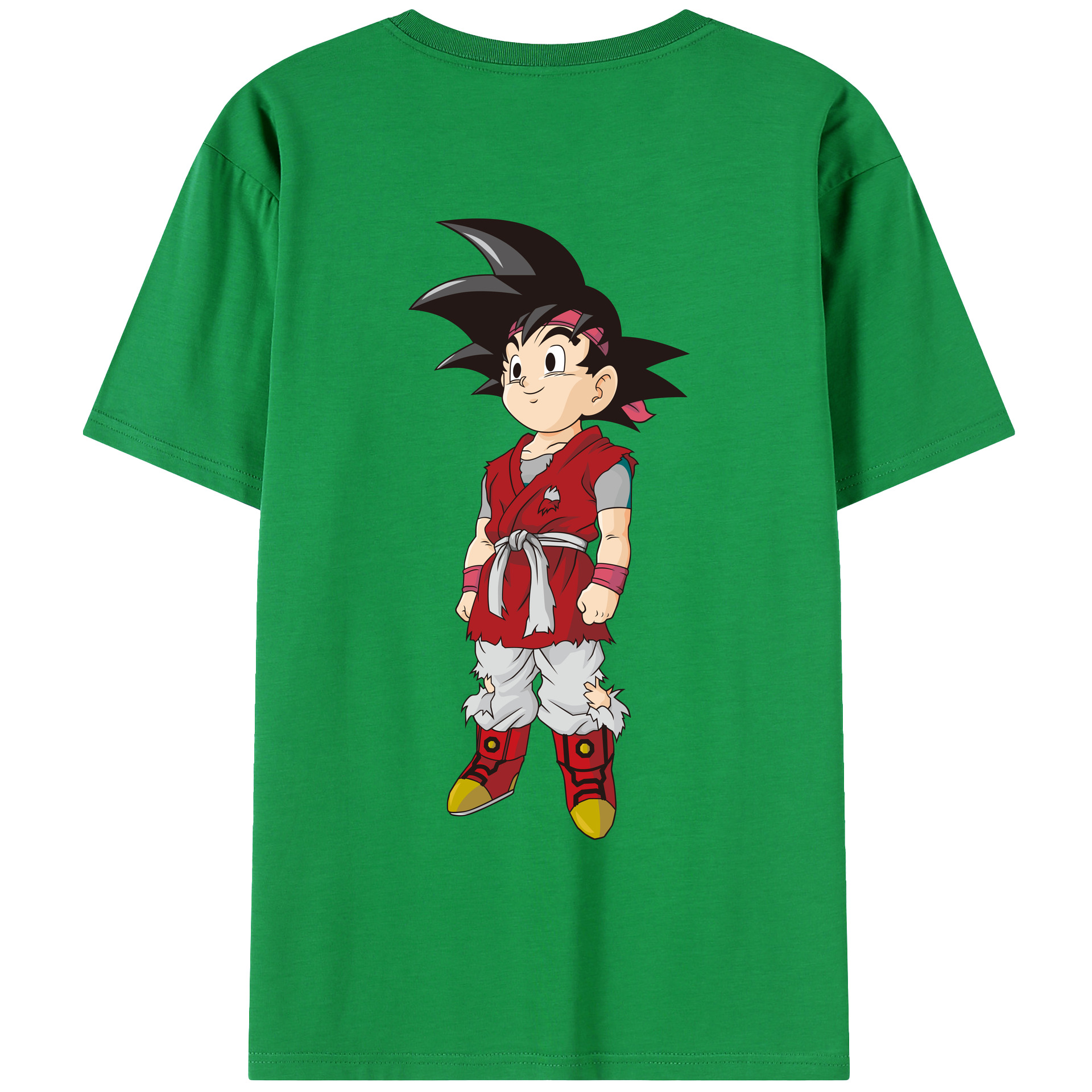（画像用） ドラゴンボール 孫悟空（そん ごくう）Son Goku カカロット DRAGON BALL Kakarotto 綿100％ メンズ半袖Tシャツ（バックプリント） 通気性