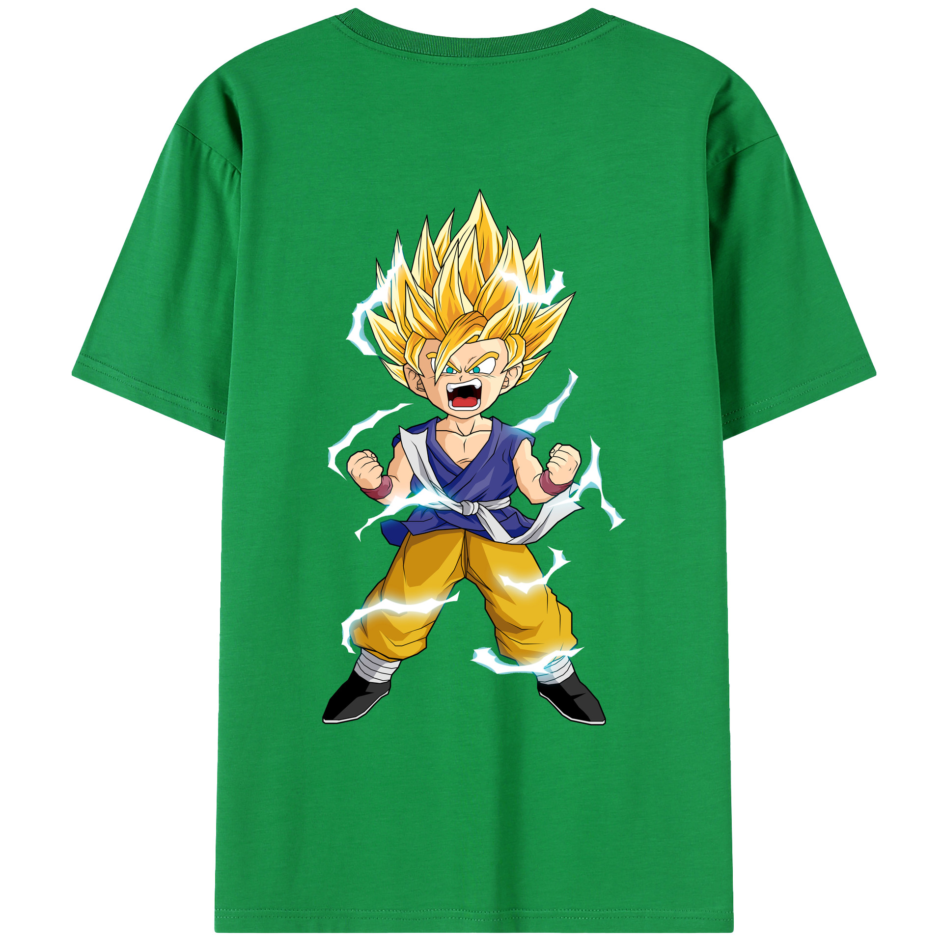 （画像用） ドラゴンボール 孫 悟飯（そんごはん）DRAGON BALL Son Gohan 綿100％ メンズ半袖Tシャツ（バックプリント） 通気性