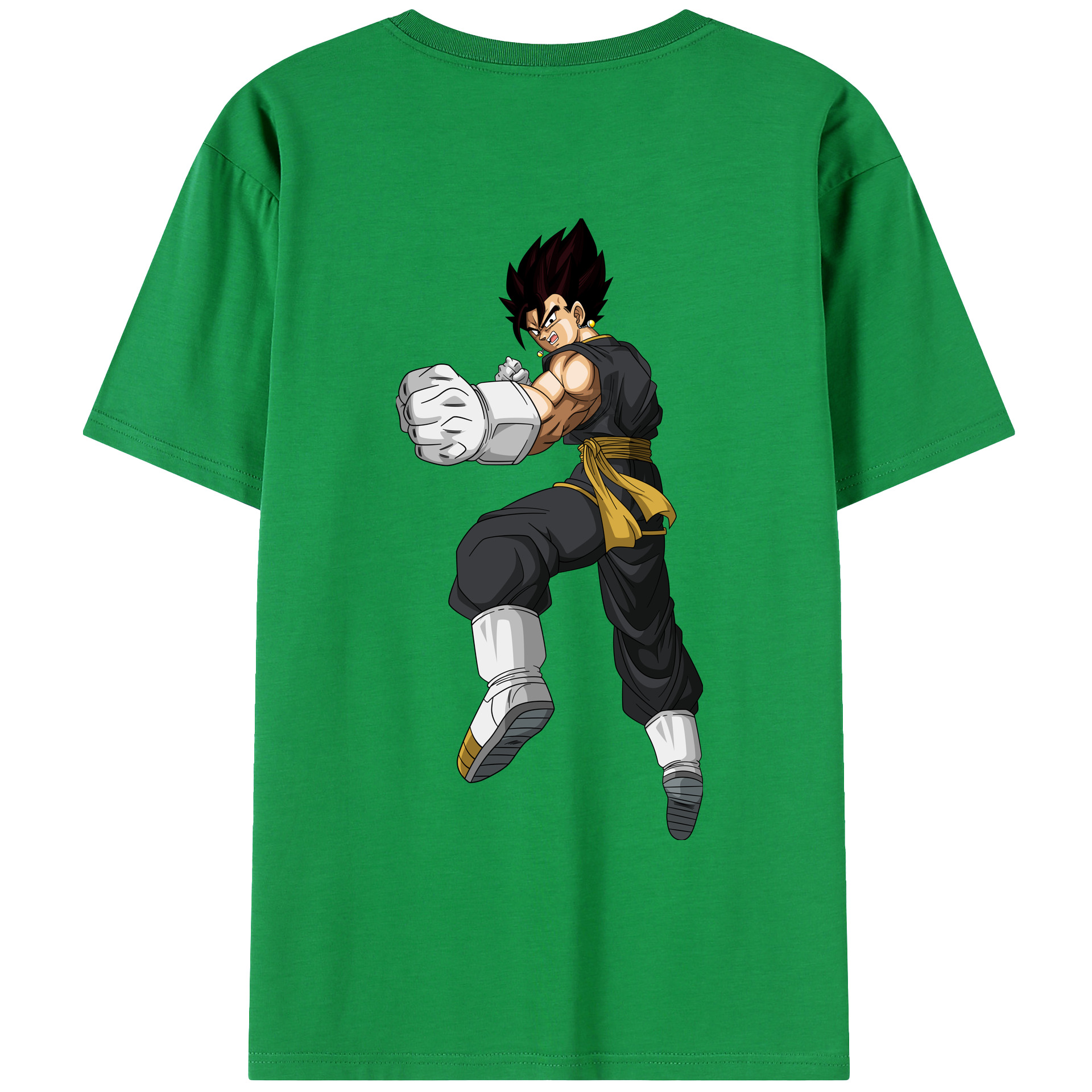 （画像用） ドラゴンボール ベジット DRAGON BALL Vegetto 綿100％ メンズ半袖Tシャツ（バックプリント） 通気性