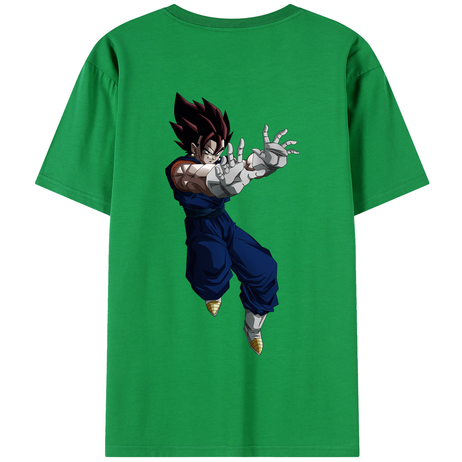 （画像用） ドラゴンボール ベジット DRAGON BALL Vegetto 綿100％ メンズ半袖Tシャツ（バックプリント） 通気性