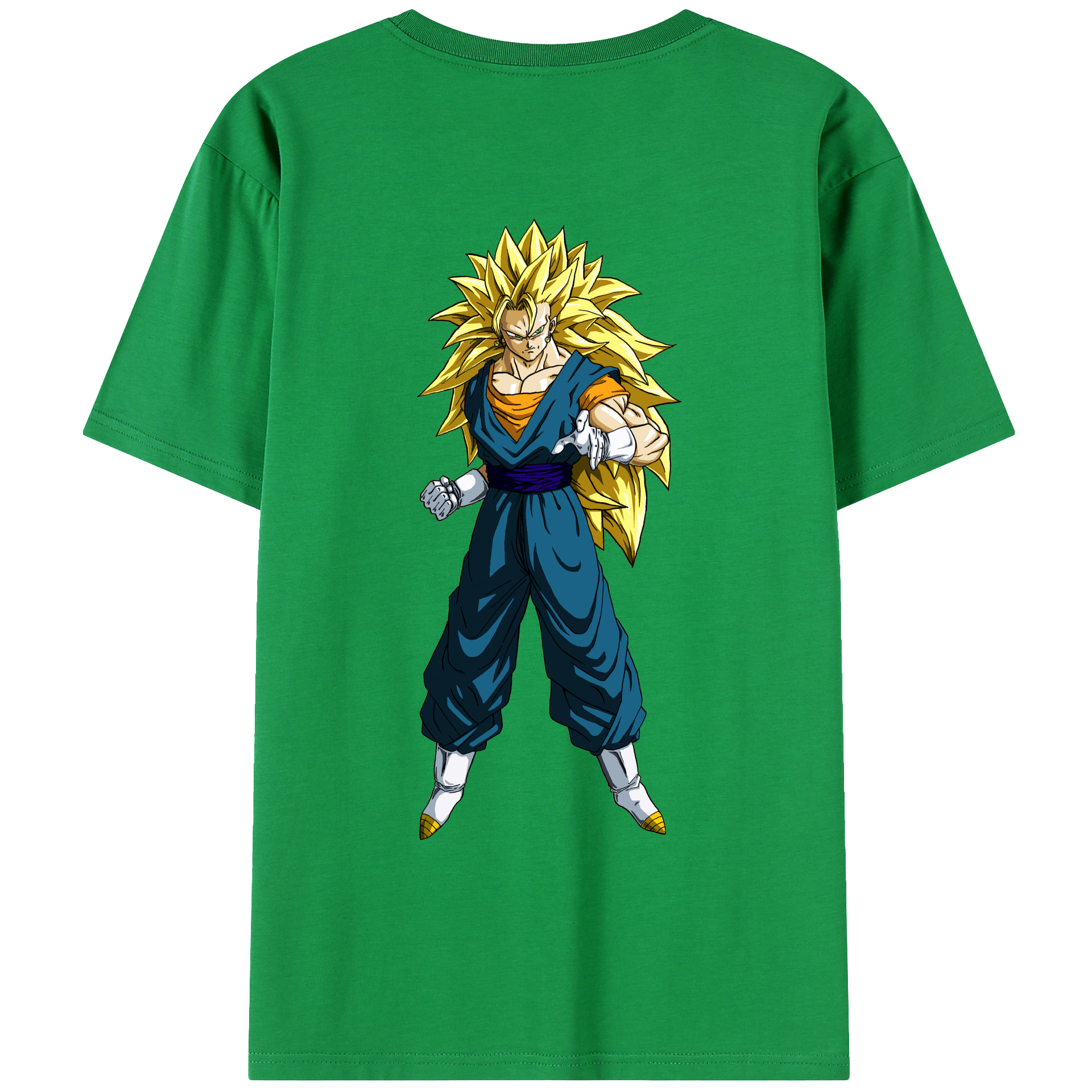 （画像用） ドラゴンボール ベジット DRAGON BALL Vegetto 綿100％ メンズ半袖Tシャツ（バックプリント） 通気性
