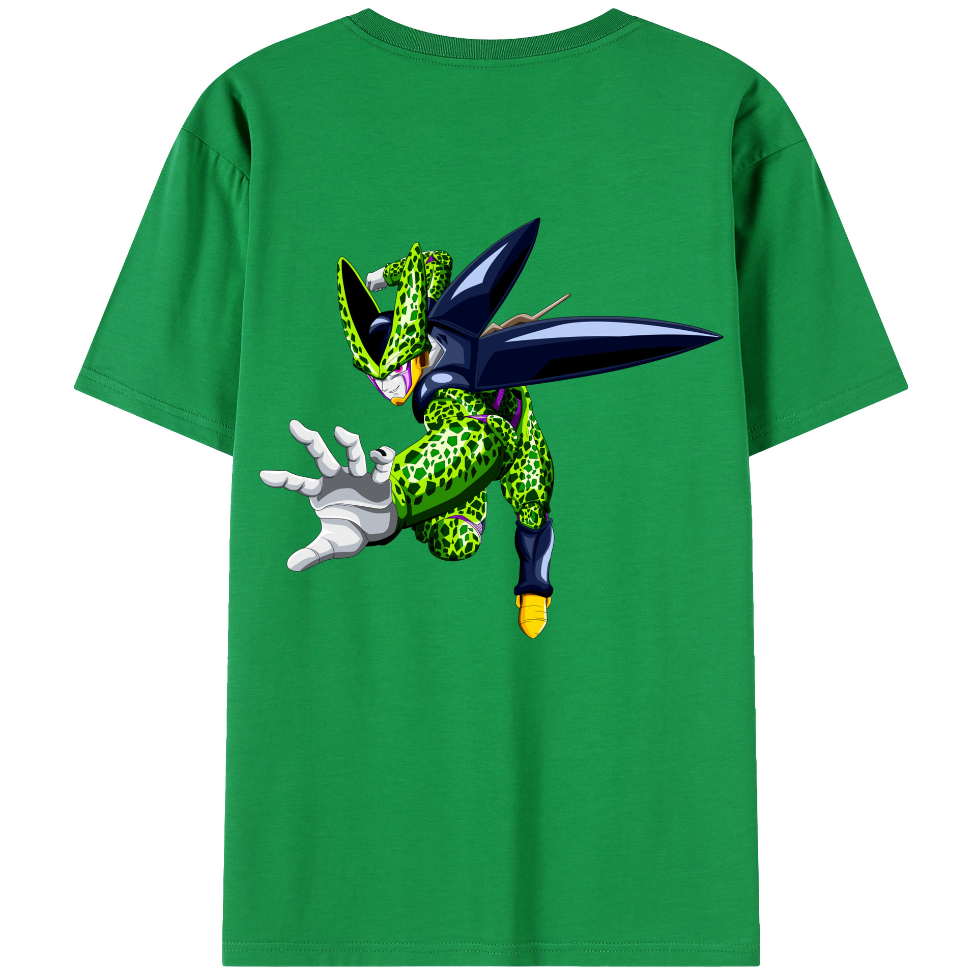 （画像用） ドラゴンボール セル DRAGON BALL Cell 綿100％ メンズ半袖Tシャツ（バックプリント） 通気性