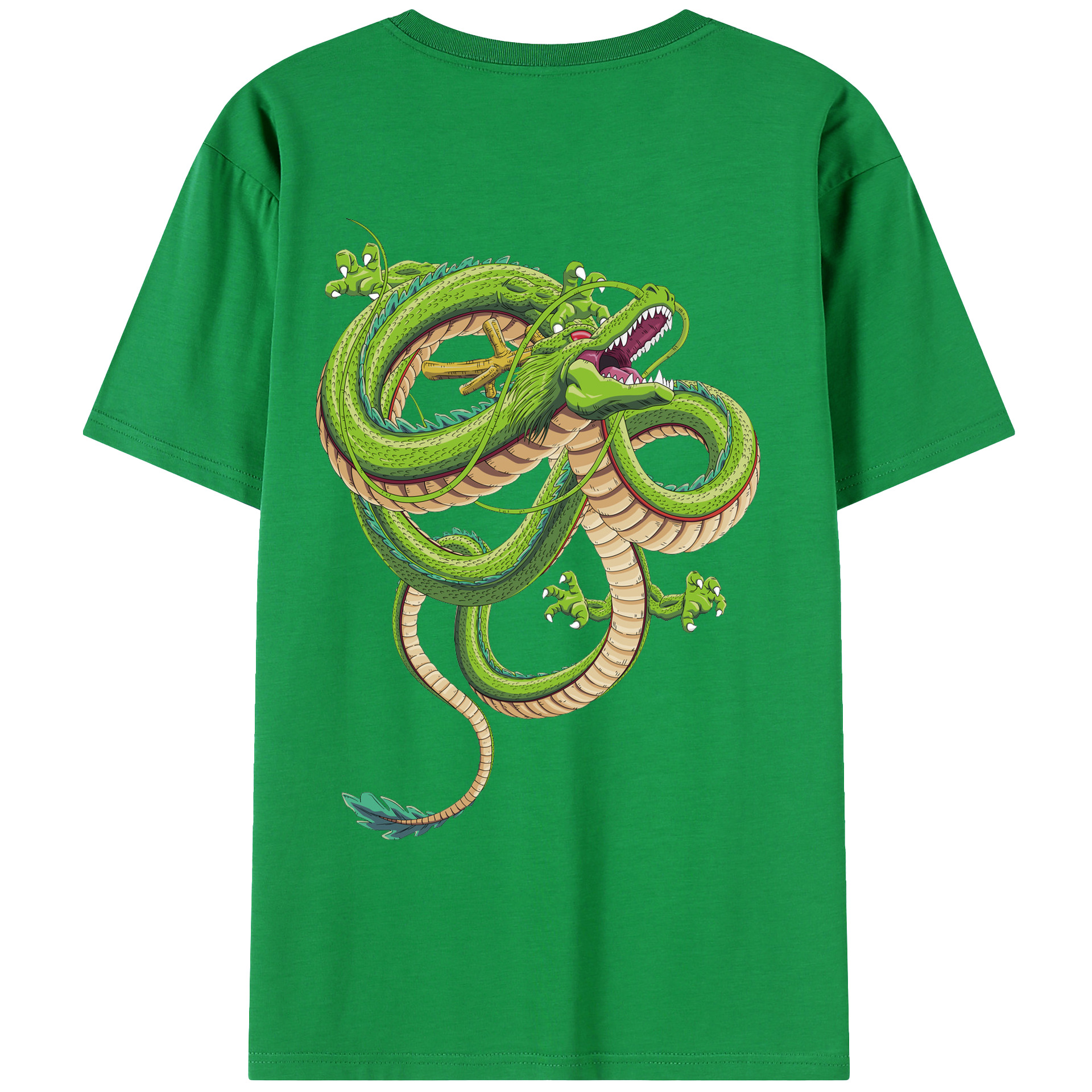 （画像用） ドラゴンボール 神龍 シェンロン DRAGON BALL Shenron 綿100％ メンズ半袖Tシャツ（バックプリント） 通気性