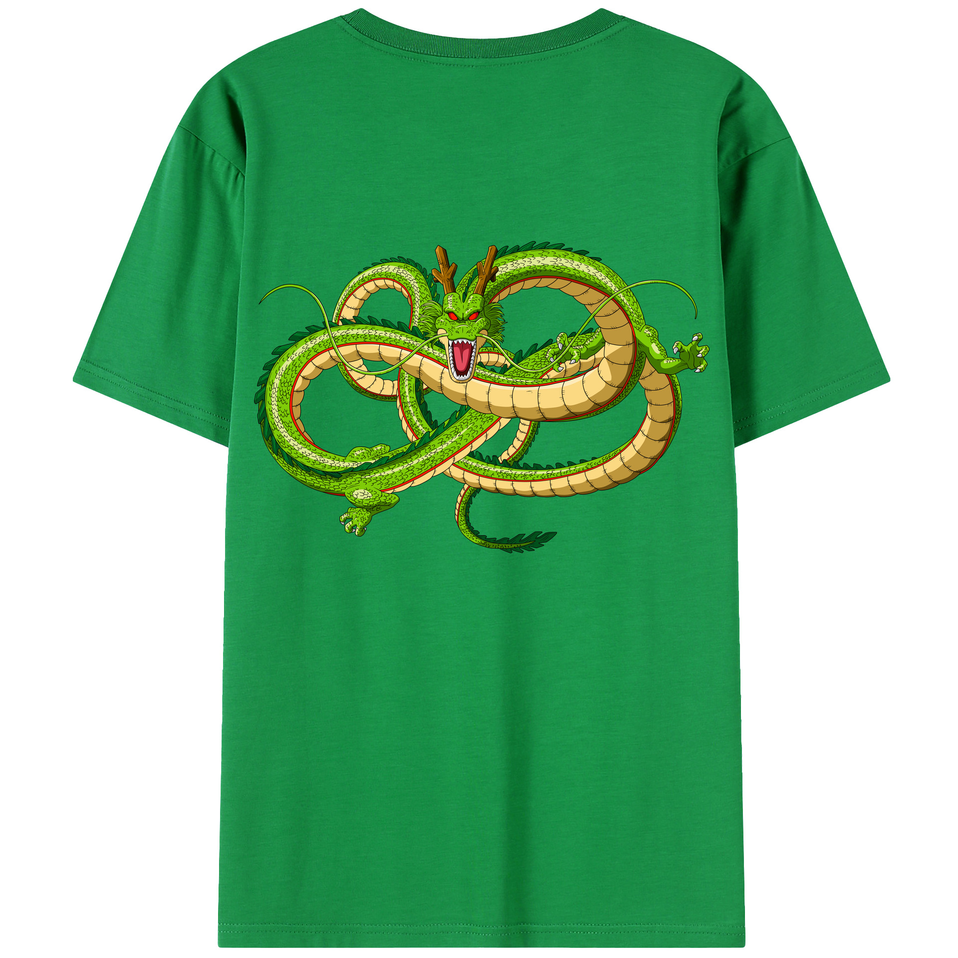 （画像用） ドラゴンボール 神龍 シェンロン DRAGON BALL Shenron 綿100％ メンズ半袖Tシャツ（バックプリント） 通気性