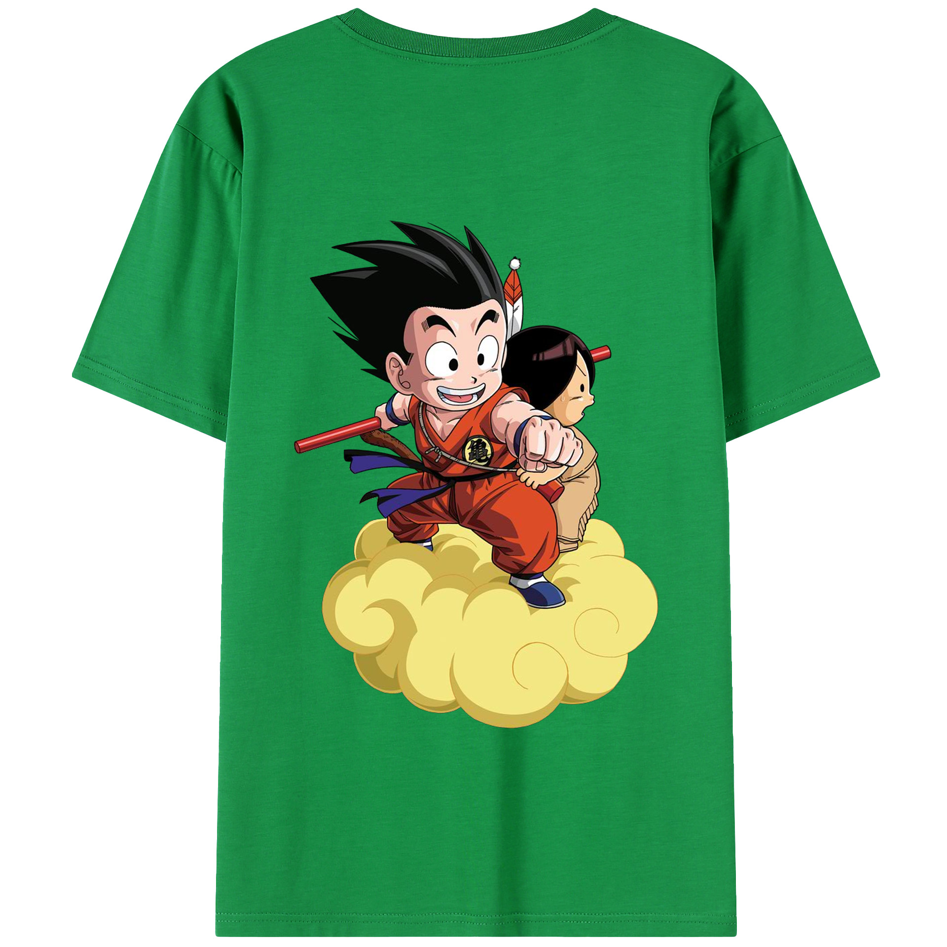 （画像用） ドラゴンボール 孫悟空（そん ごくう）Son Goku カカロット DRAGON BALL Kakarotto 綿100％ メンズ半袖Tシャツ（バックプリント） 通気性