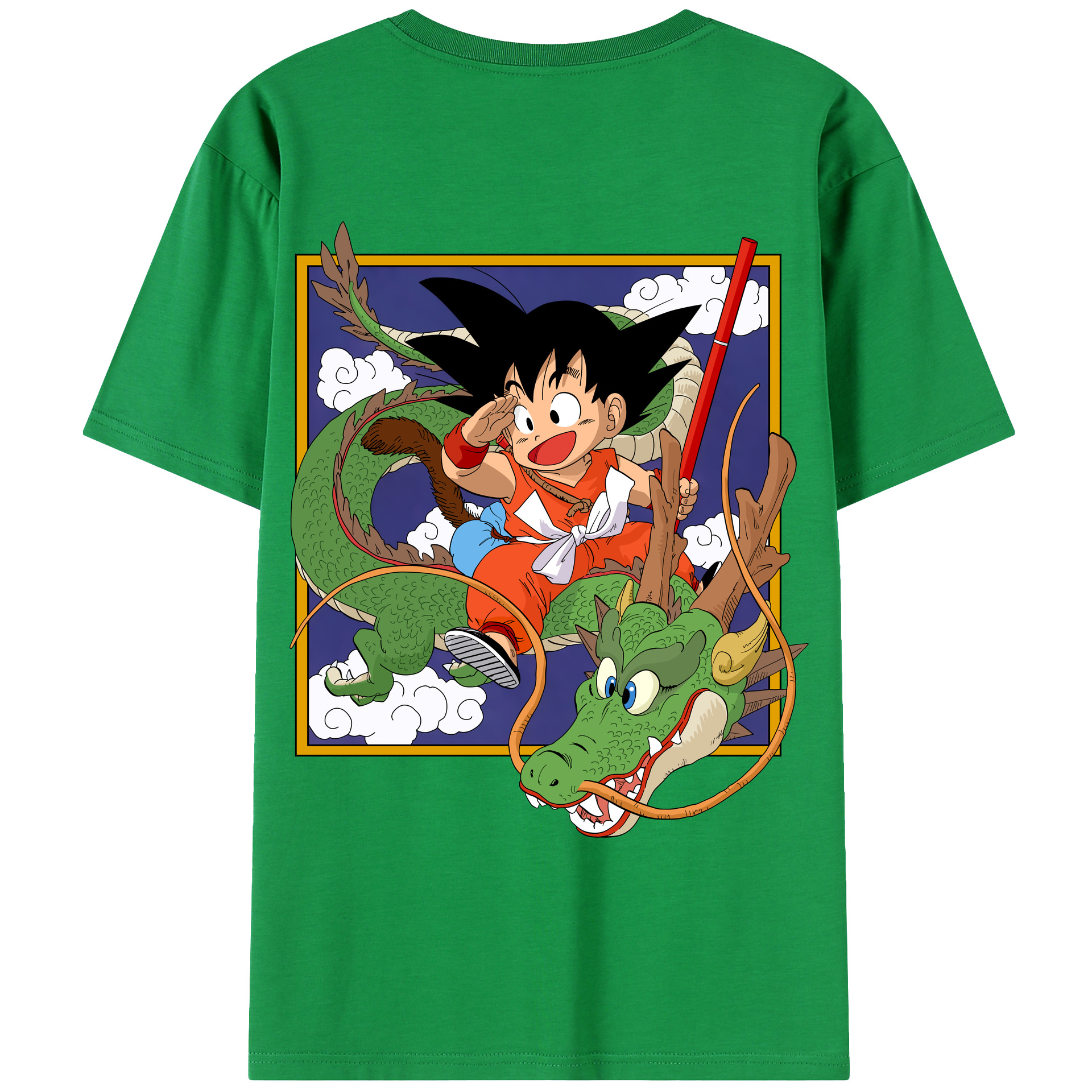 （画像用） ドラゴンボール 孫悟空（そん ごくう）Son Goku カカロット DRAGON BALL Kakarotto 綿100％ メンズ半袖Tシャツ（バックプリント） 通気性