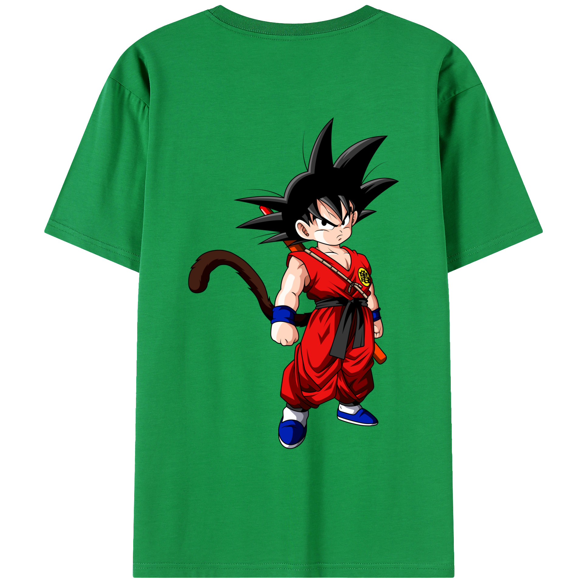 （画像用） ドラゴンボール 孫悟空（そん ごくう）Son Goku カカロット DRAGON BALL Kakarotto 綿100％ メンズ半袖Tシャツ（バックプリント） 通気性