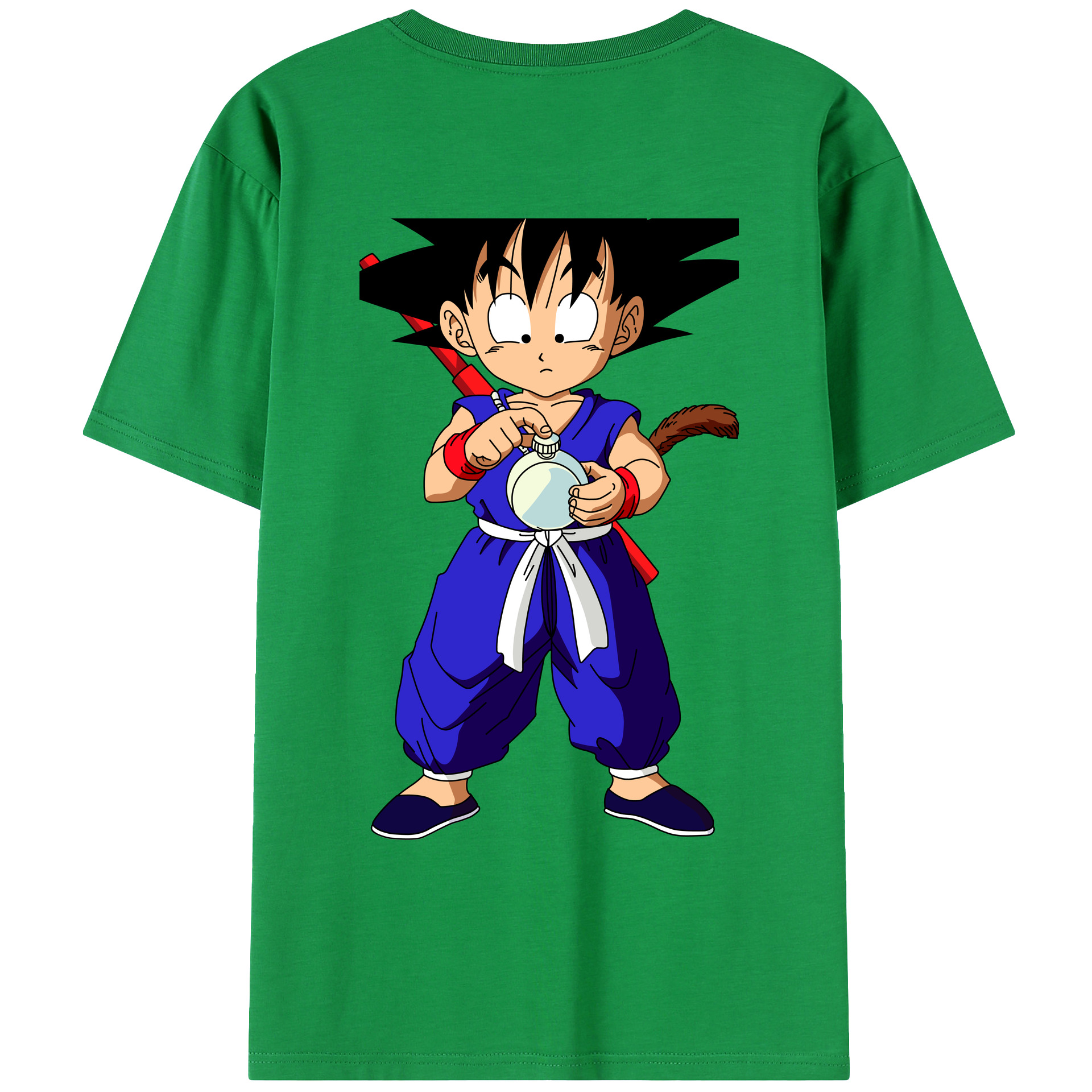 （画像用） ドラゴンボール 孫悟空（そん ごくう）Son Goku カカロット DRAGON BALL Kakarotto 綿100％ メンズ半袖Tシャツ（バックプリント） 通気性