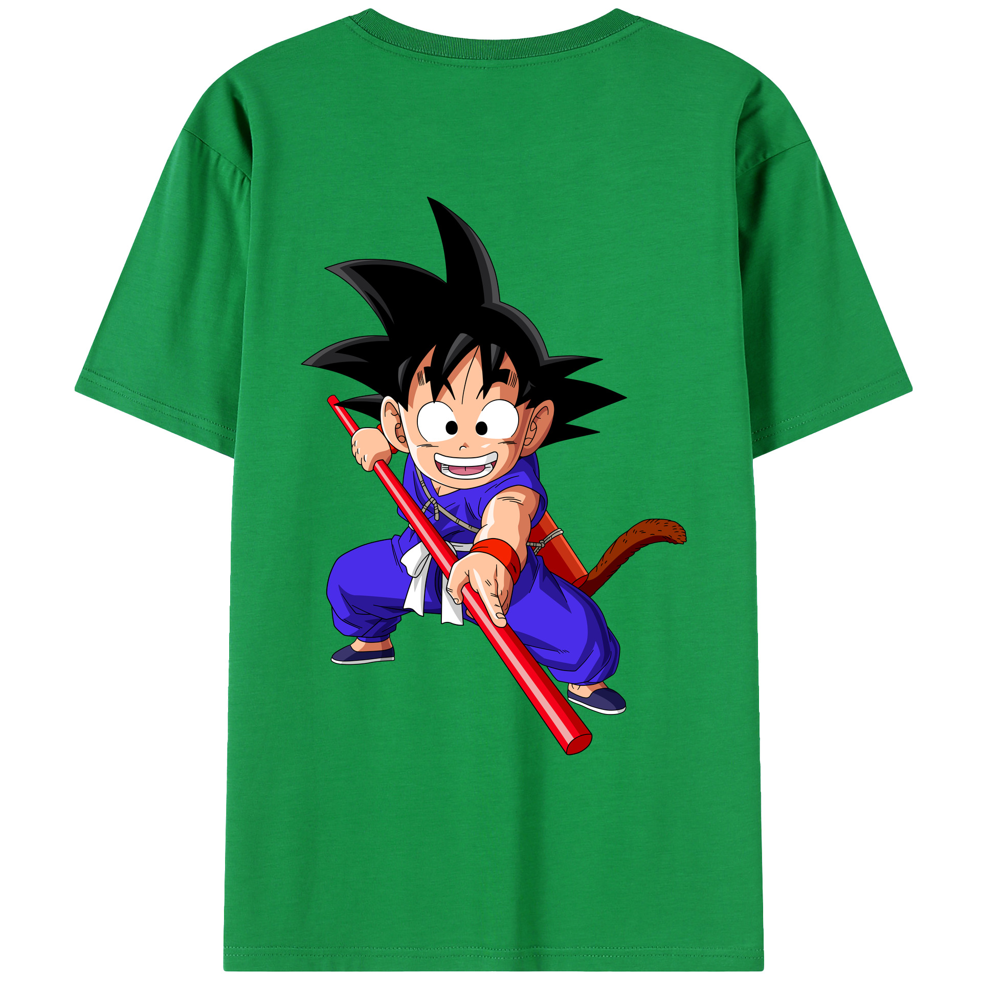 （画像用） ドラゴンボール 孫悟空（そん ごくう）Son Goku カカロット DRAGON BALL Kakarotto 綿100％ メンズ半袖Tシャツ（バックプリント） 通気性