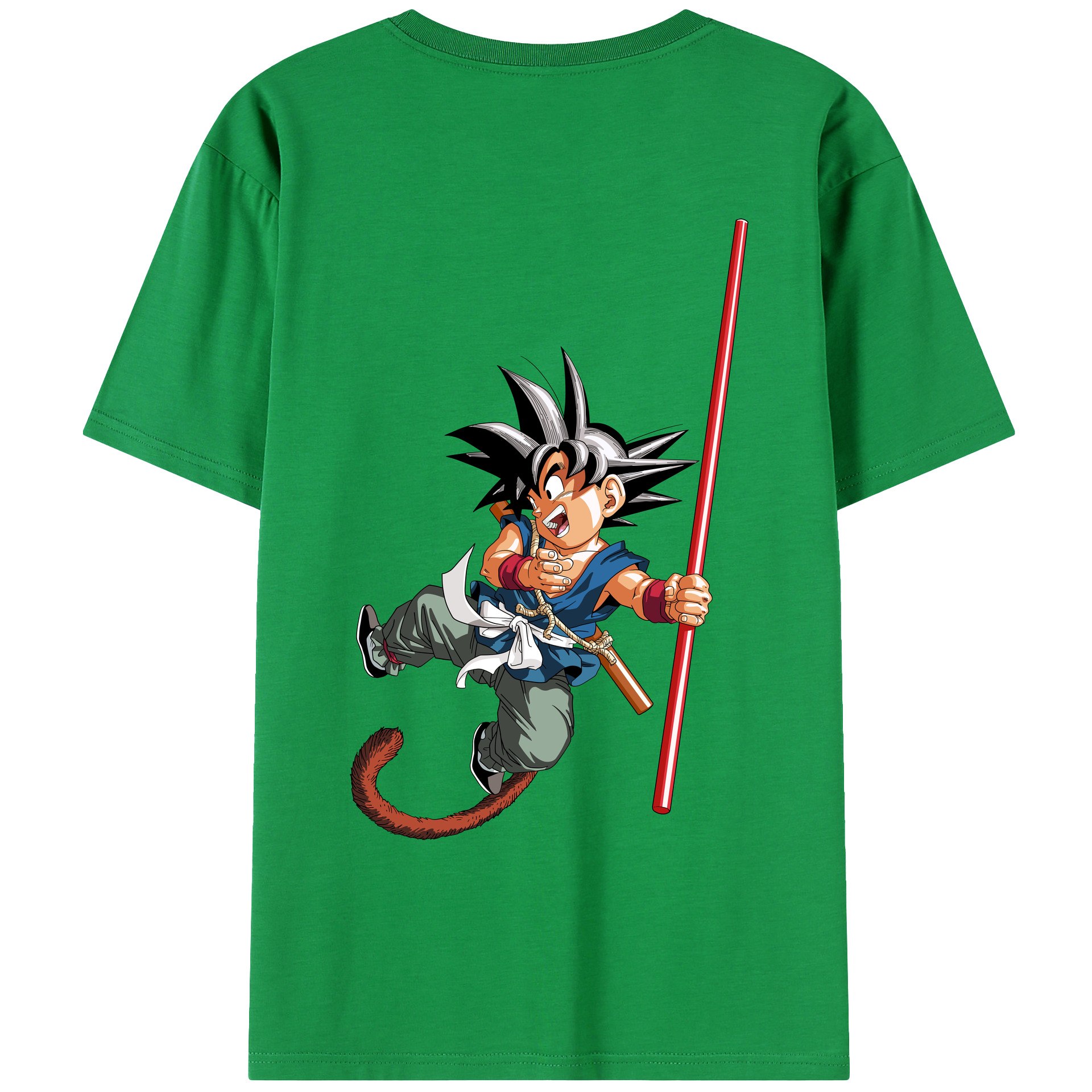 （画像用） ドラゴンボール 孫悟空（そん ごくう）Son Goku カカロット DRAGON BALL Kakarotto 綿100％ メンズ半袖Tシャツ（バックプリント） 通気性
