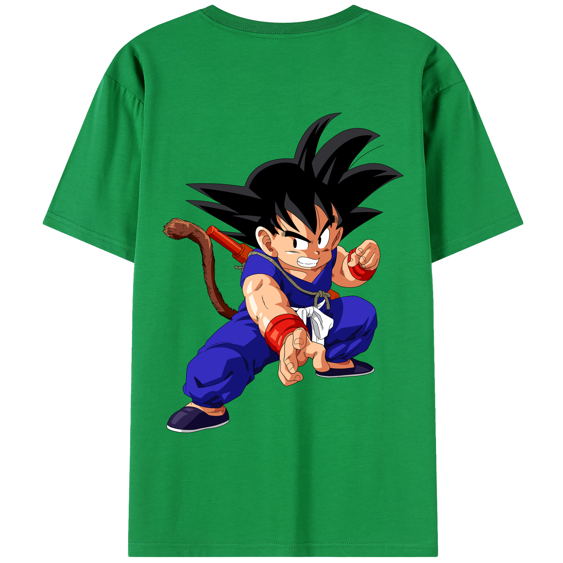 （画像用） ドラゴンボール 孫悟空（そん ごくう）Son Goku カカロット DRAGON BALL Kakarotto 綿100％ メンズ半袖Tシャツ（バックプリント） 通気性