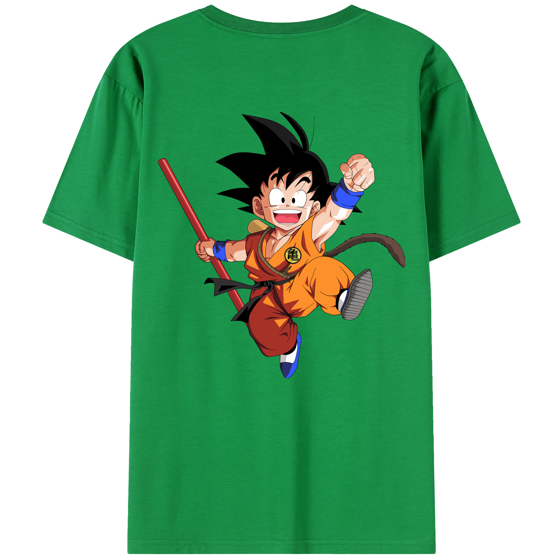 （画像用） ドラゴンボール 孫悟空（そん ごくう）Son Goku カカロット DRAGON BALL Kakarotto 綿100％ メンズ半袖Tシャツ（バックプリント） 通気性