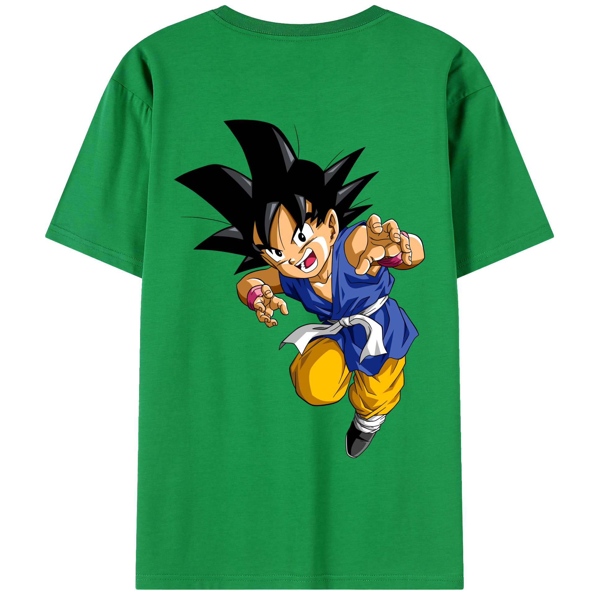 （画像用） ドラゴンボール 孫悟空（そん ごくう）Son Goku カカロット DRAGON BALL Kakarotto 綿100％ メンズ半袖Tシャツ（バックプリント） 通気性