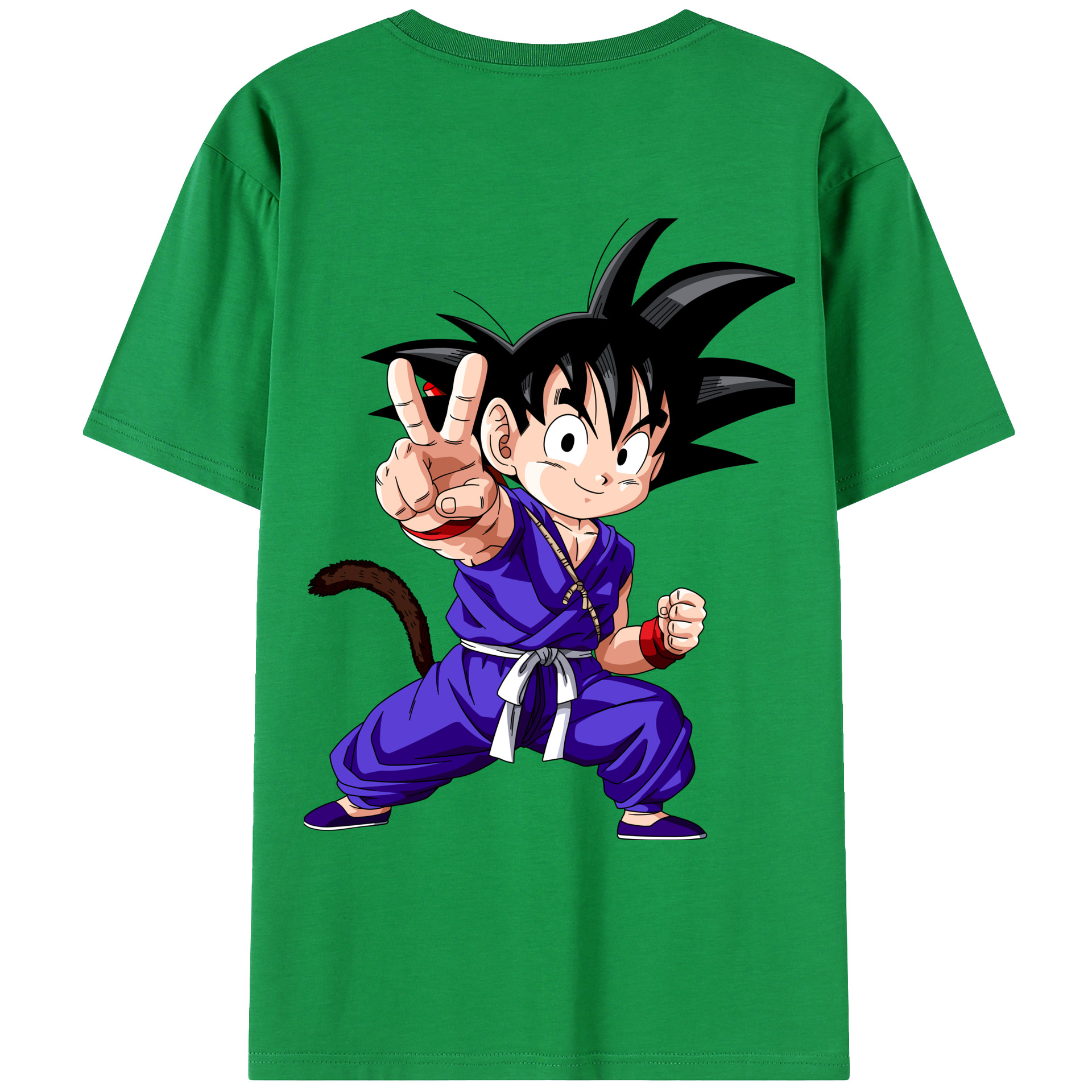 （画像用） ドラゴンボール 孫悟空（そん ごくう）Son Goku カカロット DRAGON BALL Kakarotto 綿100％ メンズ半袖Tシャツ（バックプリント） 通気性