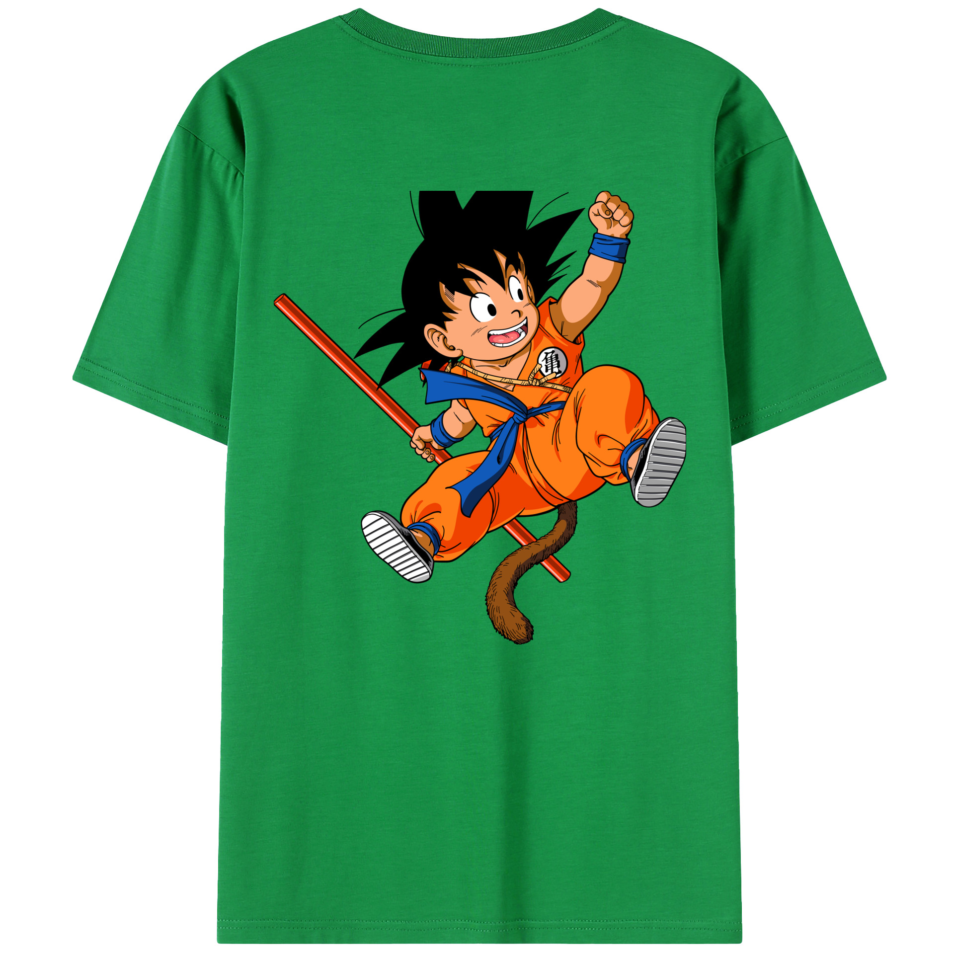 （画像用） ドラゴンボール 孫悟空（そん ごくう）Son Goku カカロット DRAGON BALL Kakarotto 綿100％ メンズ半袖Tシャツ（バックプリント） 通気性