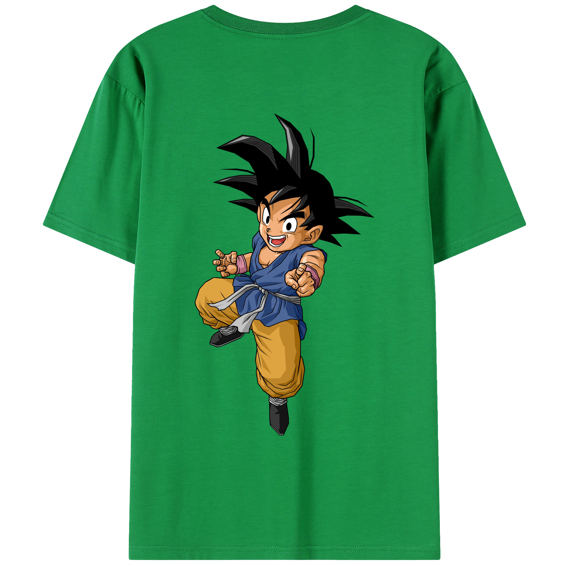 （画像用） ドラゴンボール 孫悟空（そん ごくう）Son Goku カカロット DRAGON BALL Kakarotto 綿100％ メンズ半袖Tシャツ（バックプリント） 通気性