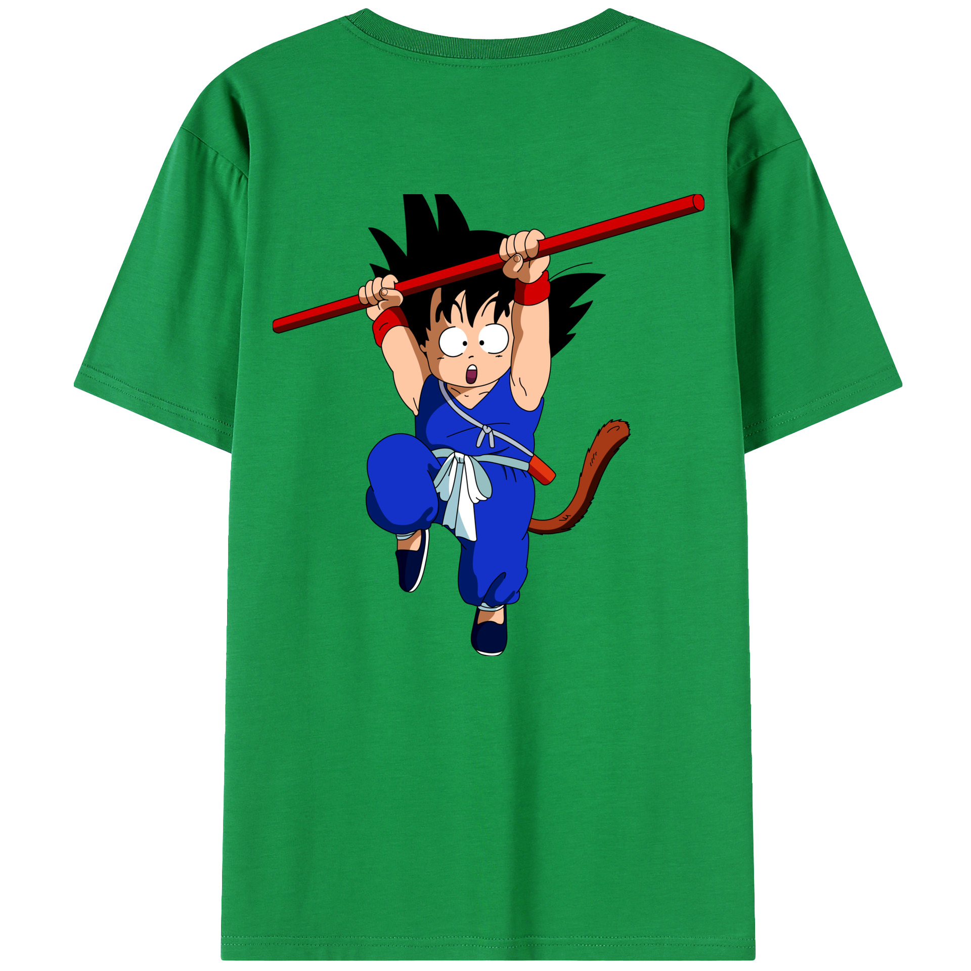 （画像用） ドラゴンボール 孫悟空（そん ごくう）Son Goku カカロット DRAGON BALL Kakarotto 綿100％ メンズ半袖Tシャツ（バックプリント） 通気性