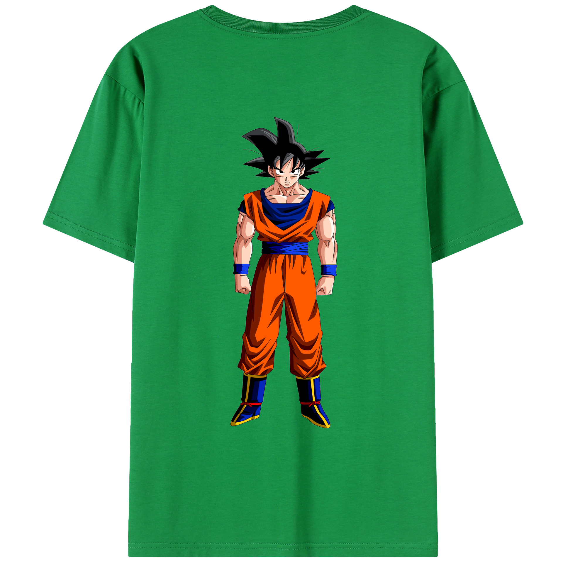 （画像用） ドラゴンボール 孫悟空（そん ごくう）Son Goku カカロット DRAGON BALL Kakarotto 綿100％ メンズ半袖Tシャツ（バックプリント） 通気性