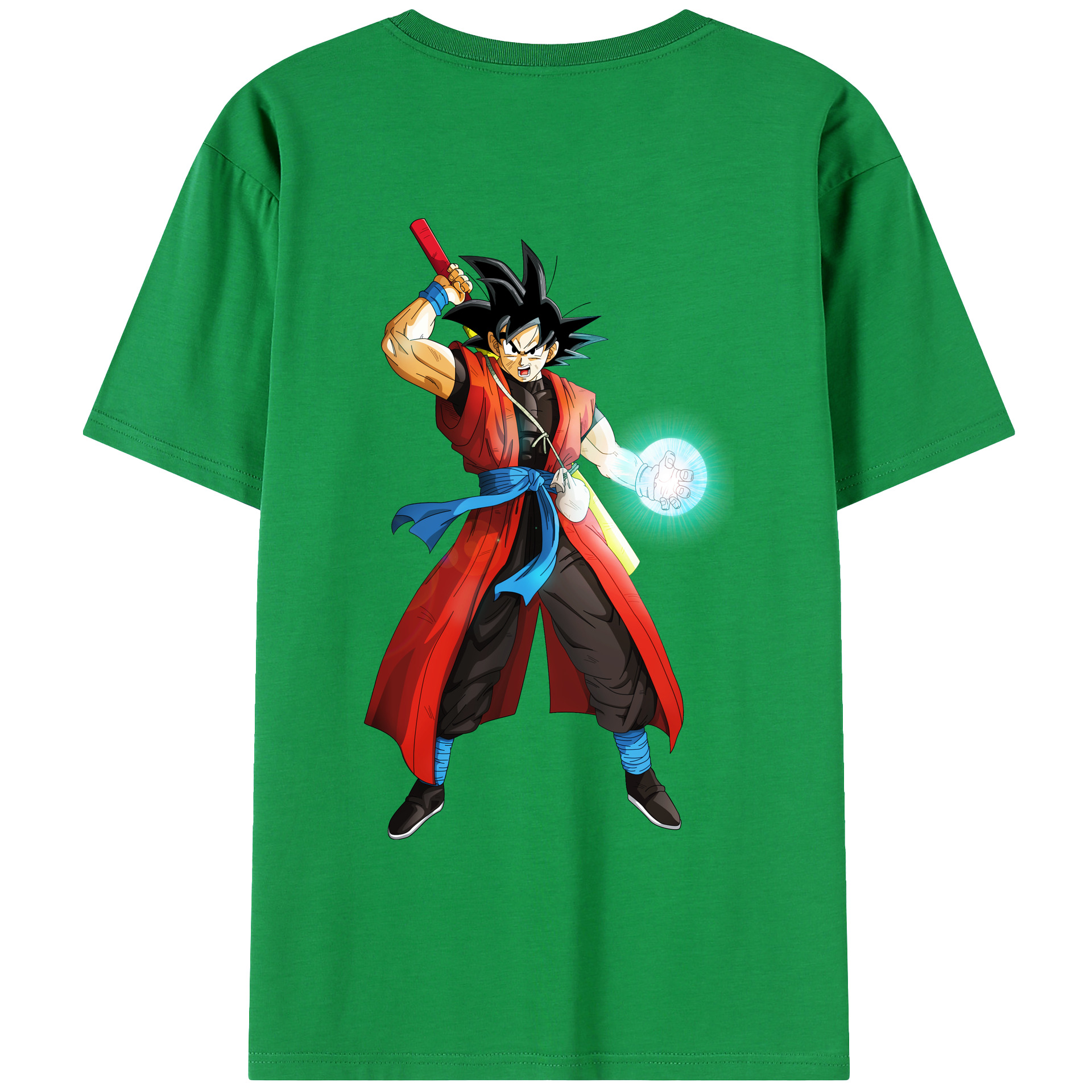 （画像用） ドラゴンボール 孫悟空（そん ごくう）Son Goku カカロット DRAGON BALL Kakarotto 綿100％ メンズ半袖Tシャツ（バックプリント） 通気性