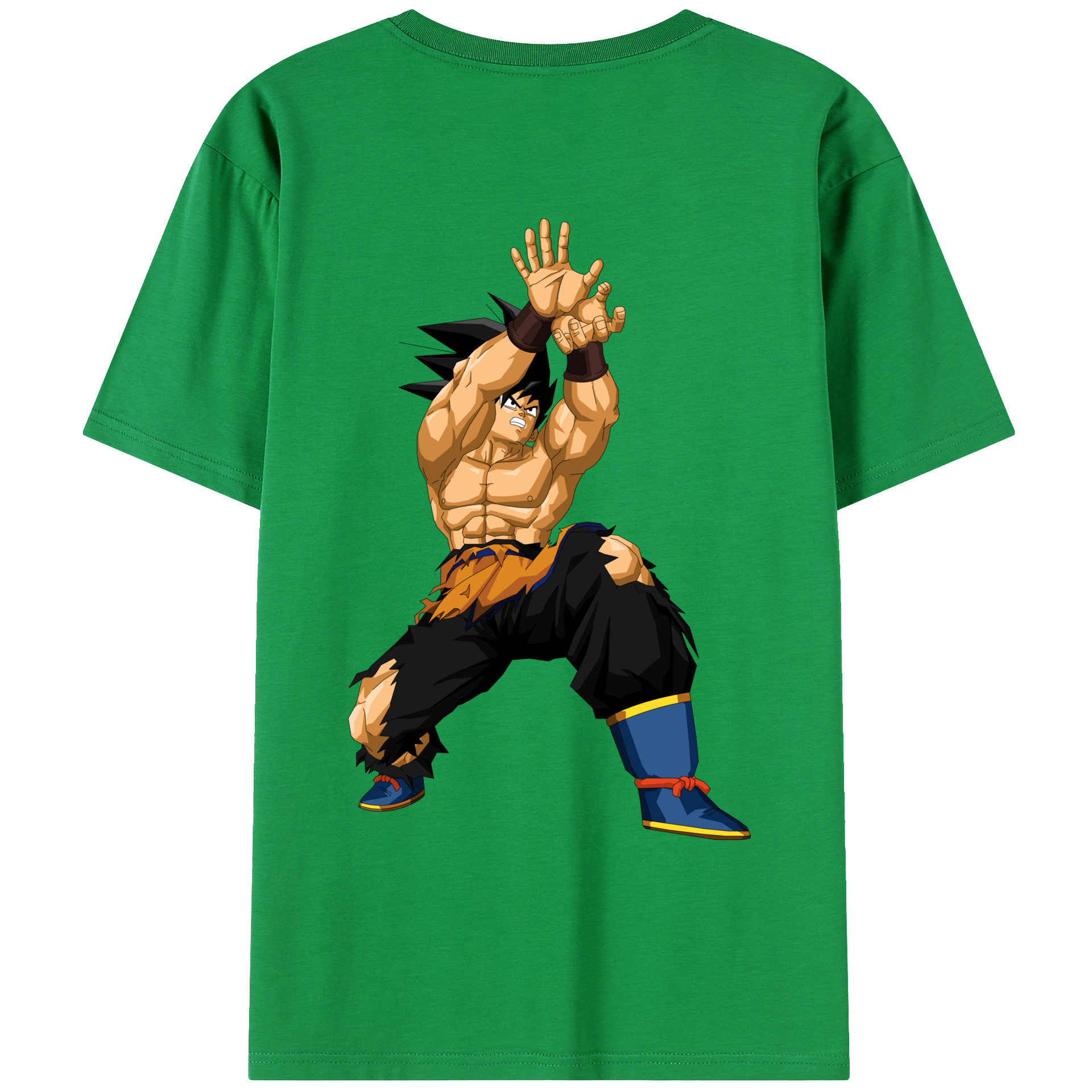 （画像用） ドラゴンボール 孫悟空（そん ごくう）Son Goku カカロット DRAGON BALL Kakarotto 綿100％ メンズ半袖Tシャツ（バックプリント） 通気性