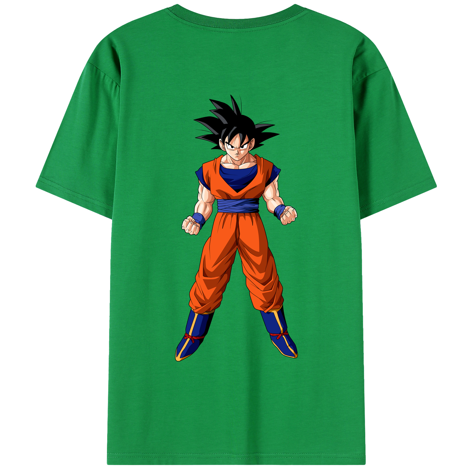 （画像用） ドラゴンボール 孫悟空（そん ごくう）Son Goku カカロット DRAGON BALL Kakarotto 綿100％ メンズ半袖Tシャツ（バックプリント） 通気性