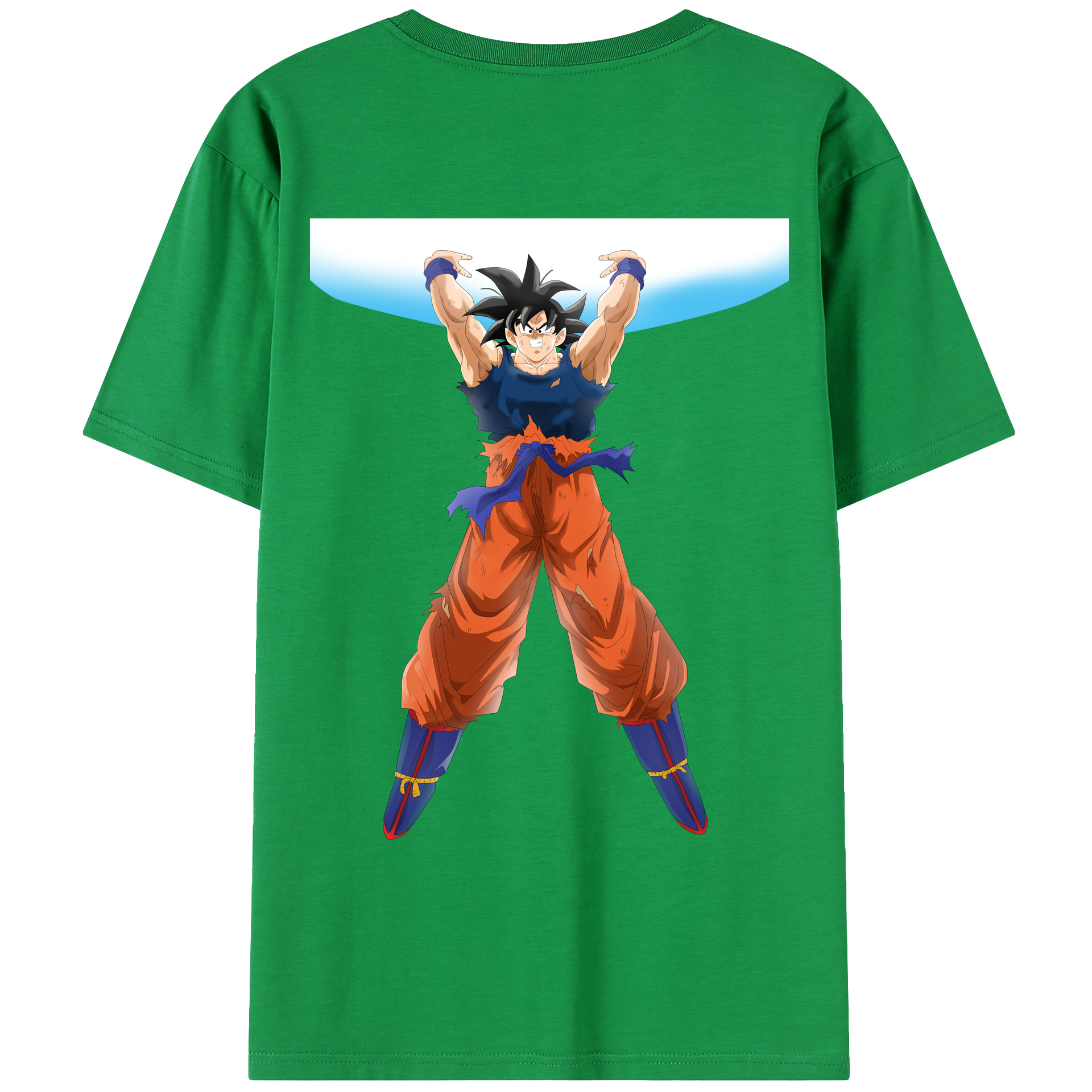 （画像用） ドラゴンボール 孫悟空（そん ごくう）Son Goku カカロット DRAGON BALL Kakarotto 綿100％ メンズ半袖Tシャツ（バックプリント） 通気性