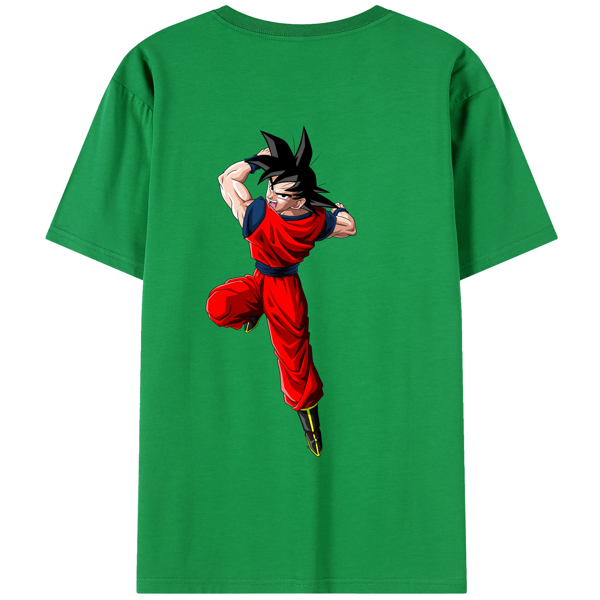 （画像用） ドラゴンボール 孫悟空（そん ごくう）Son Goku カカロット DRAGON BALL Kakarotto 綿100％ メンズ半袖Tシャツ（バックプリント） 通気性