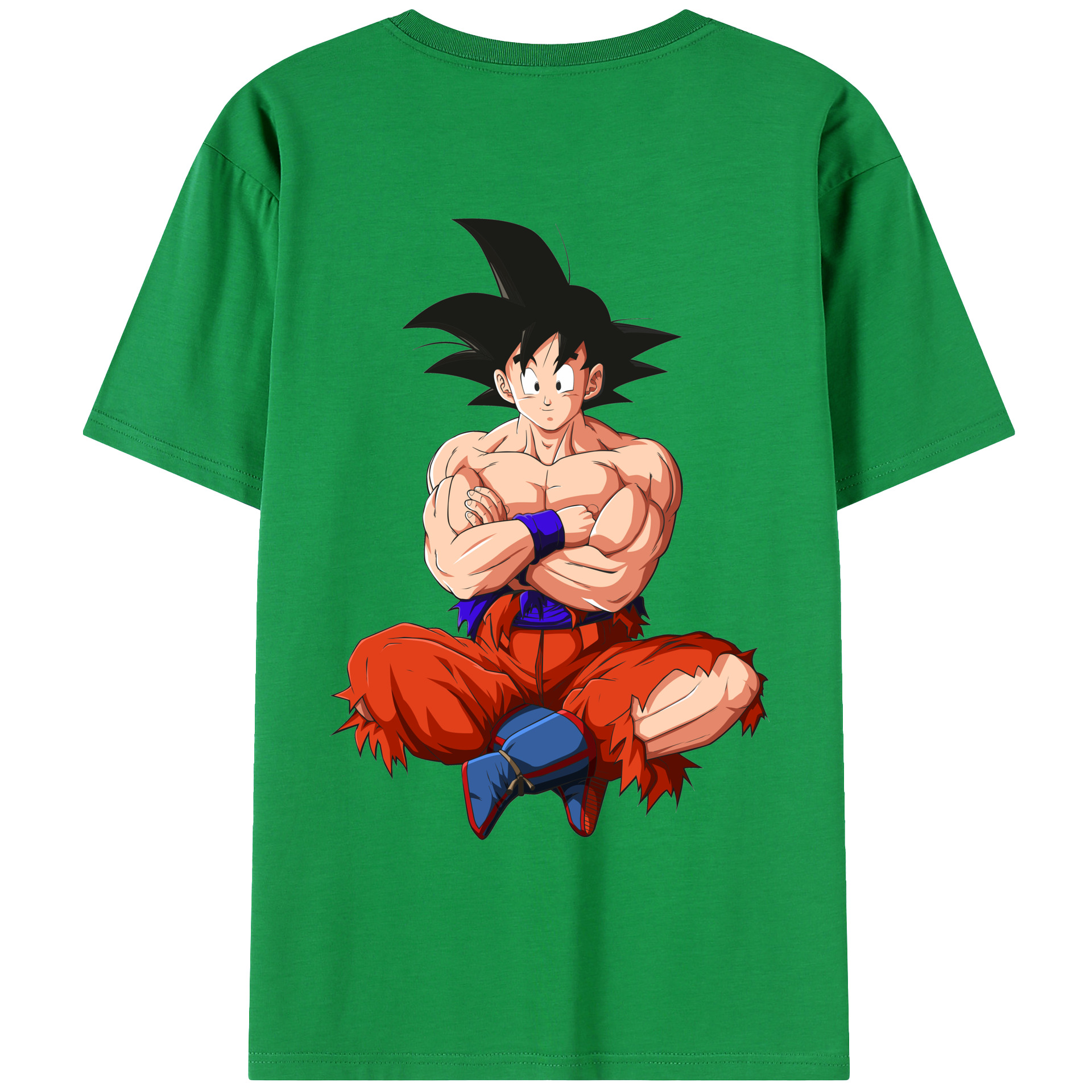 （画像用） ドラゴンボール 孫悟空（そん ごくう）Son Goku カカロット DRAGON BALL Kakarotto 綿100％ メンズ半袖Tシャツ（バックプリント） 通気性