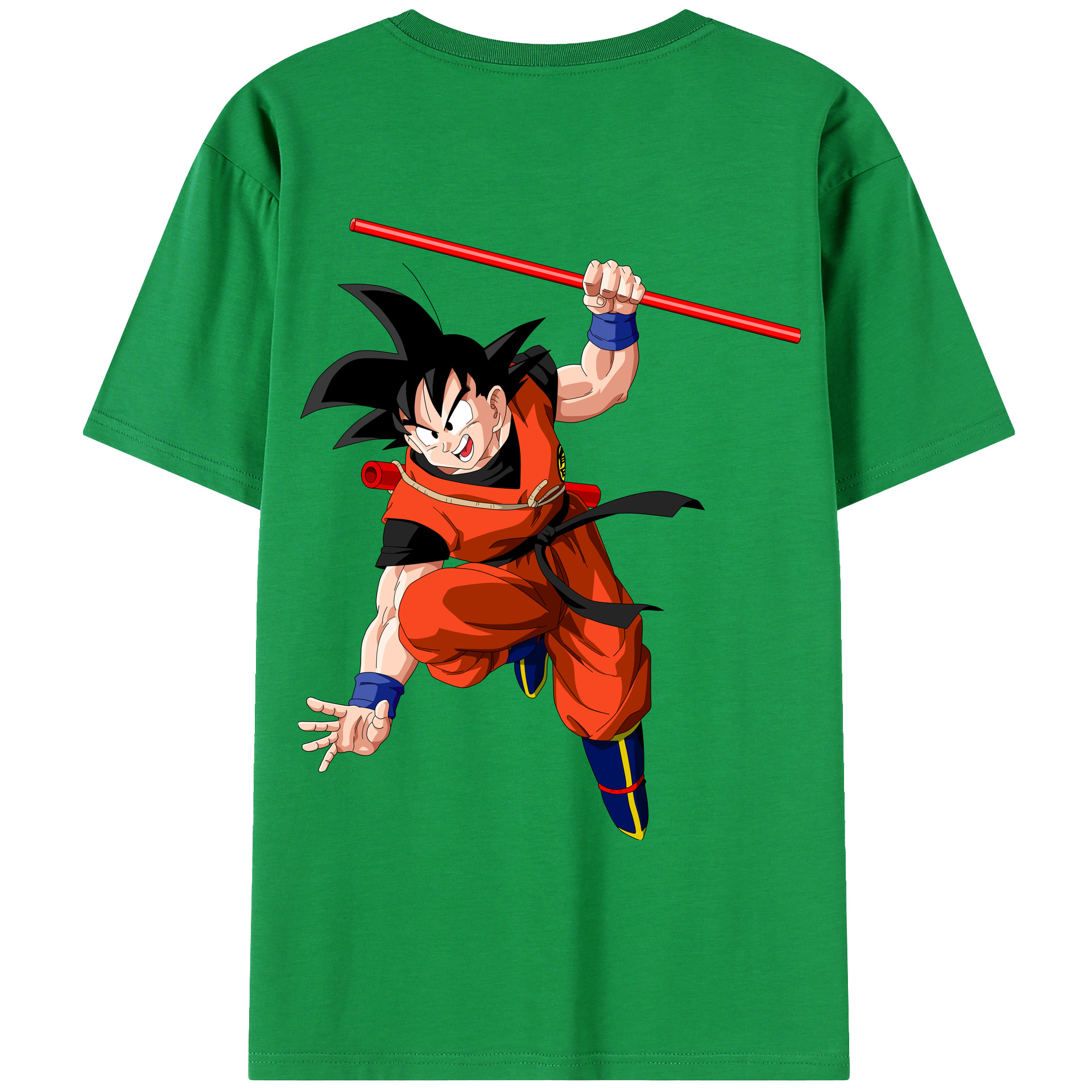 （画像用） ドラゴンボール 孫悟空（そん ごくう）Son Goku カカロット DRAGON BALL Kakarotto 綿100％ メンズ半袖Tシャツ（バックプリント） 通気性